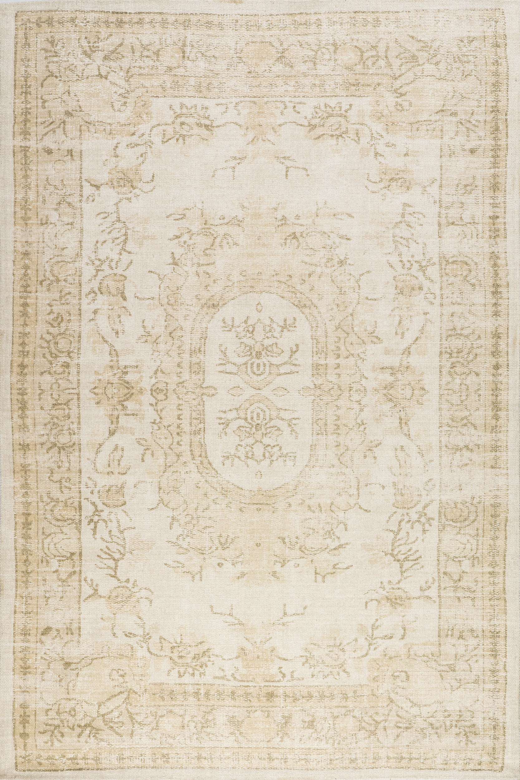 Castellan Medallion Wool and Cotton Area Rug