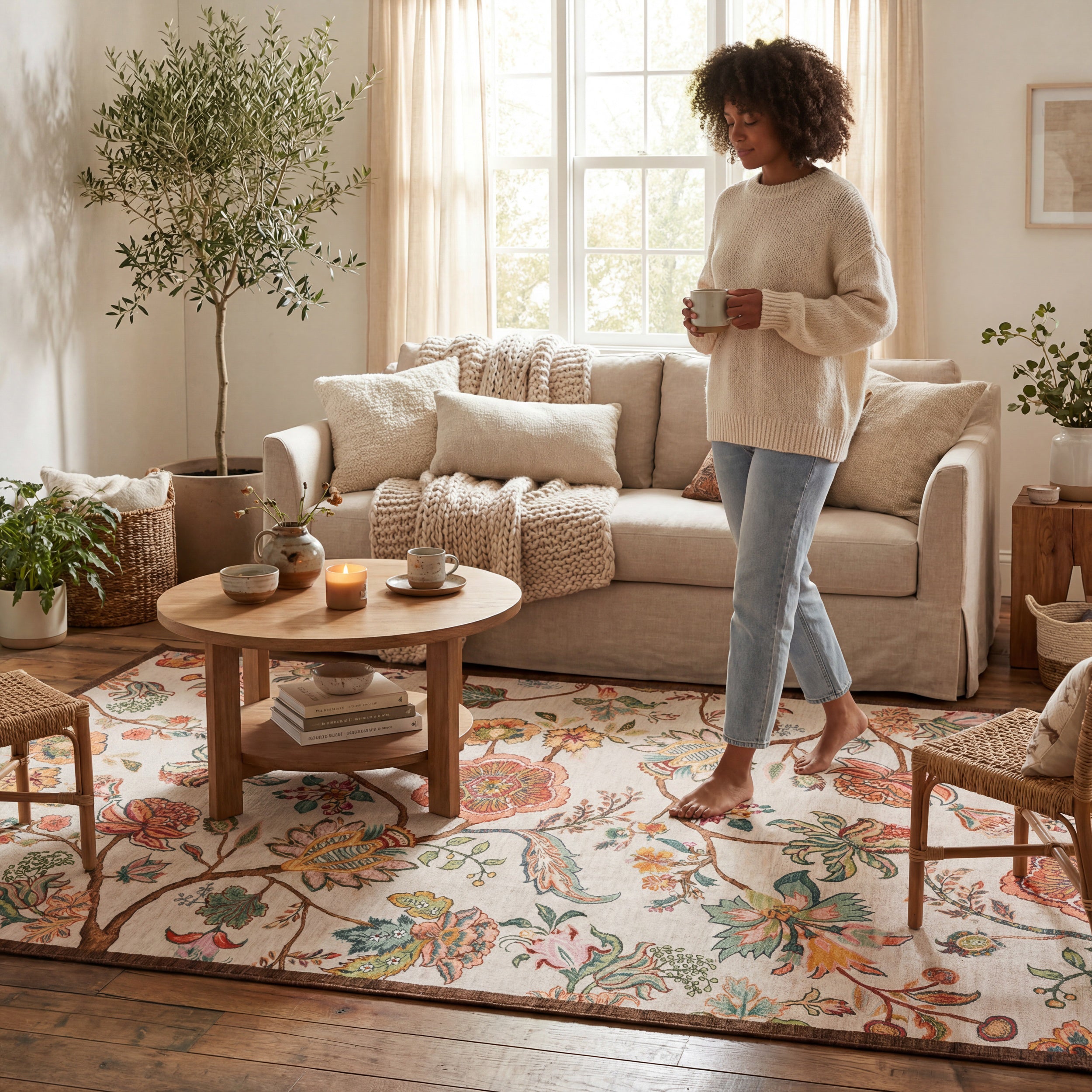 Nuloom Charelle Floral & Paisley Washable Rug - Image 7