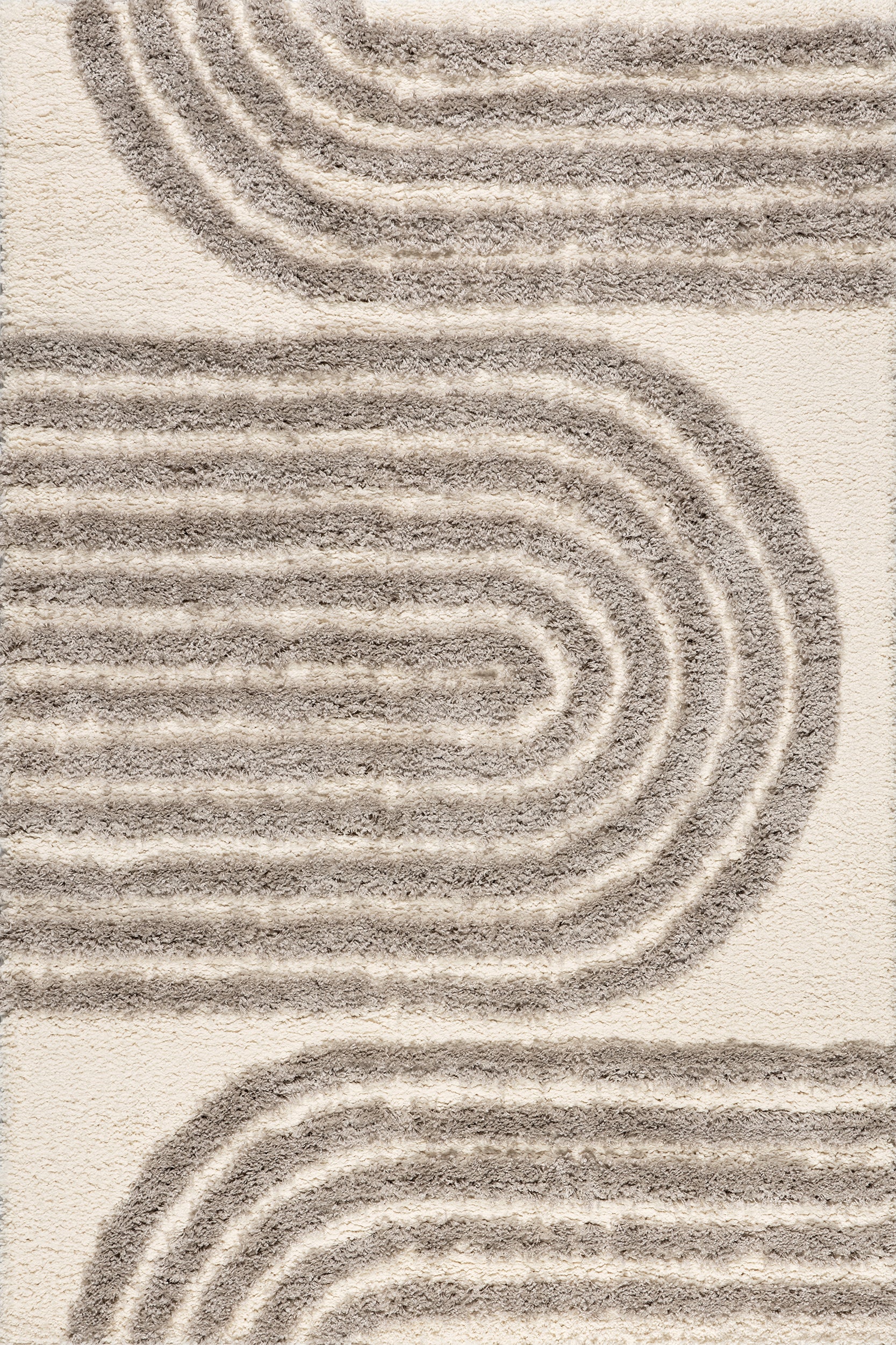 Rose Modern Geometric Shag Area Rug
