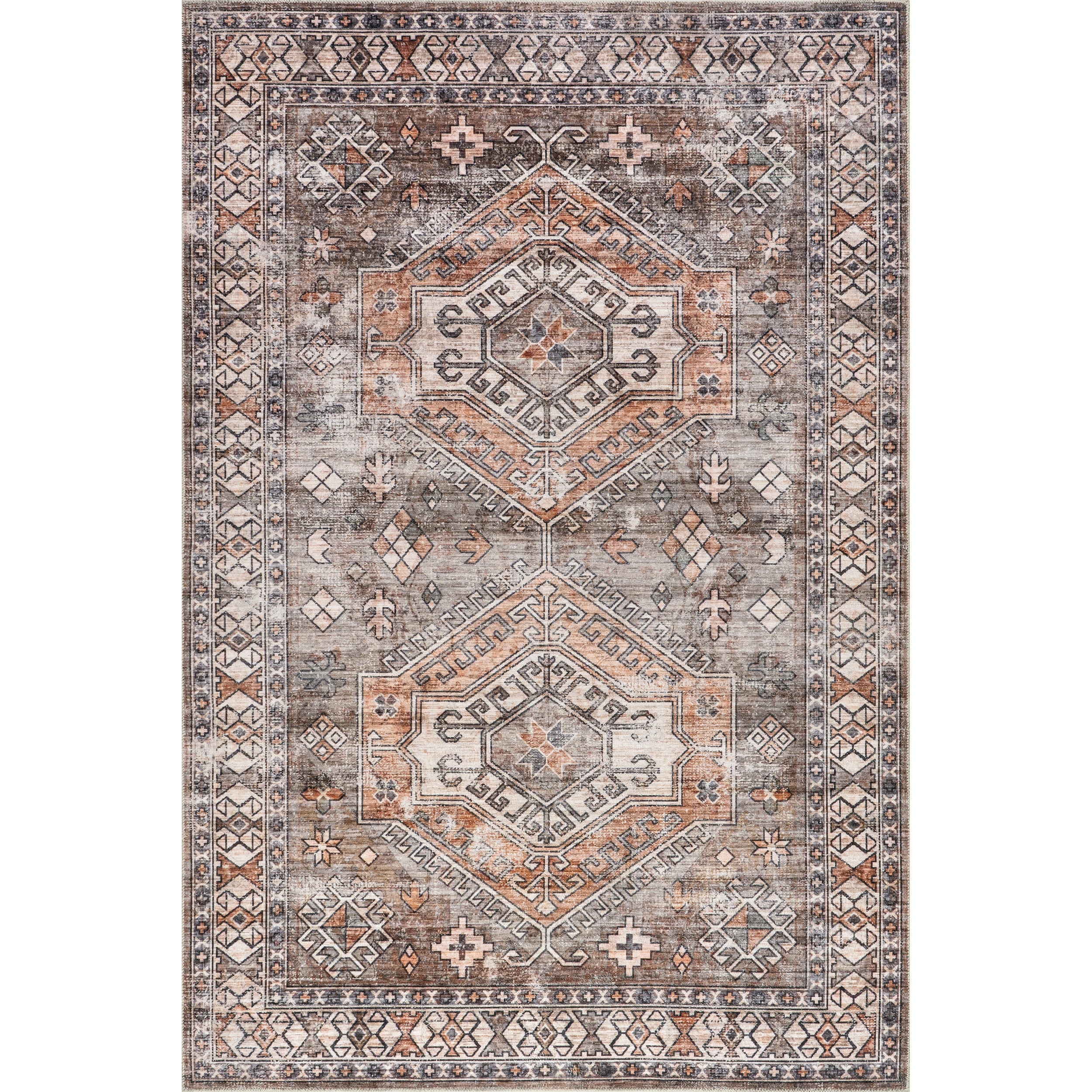 Benoite Splashguard Medallion Machine Washable Area Rug - Image 11