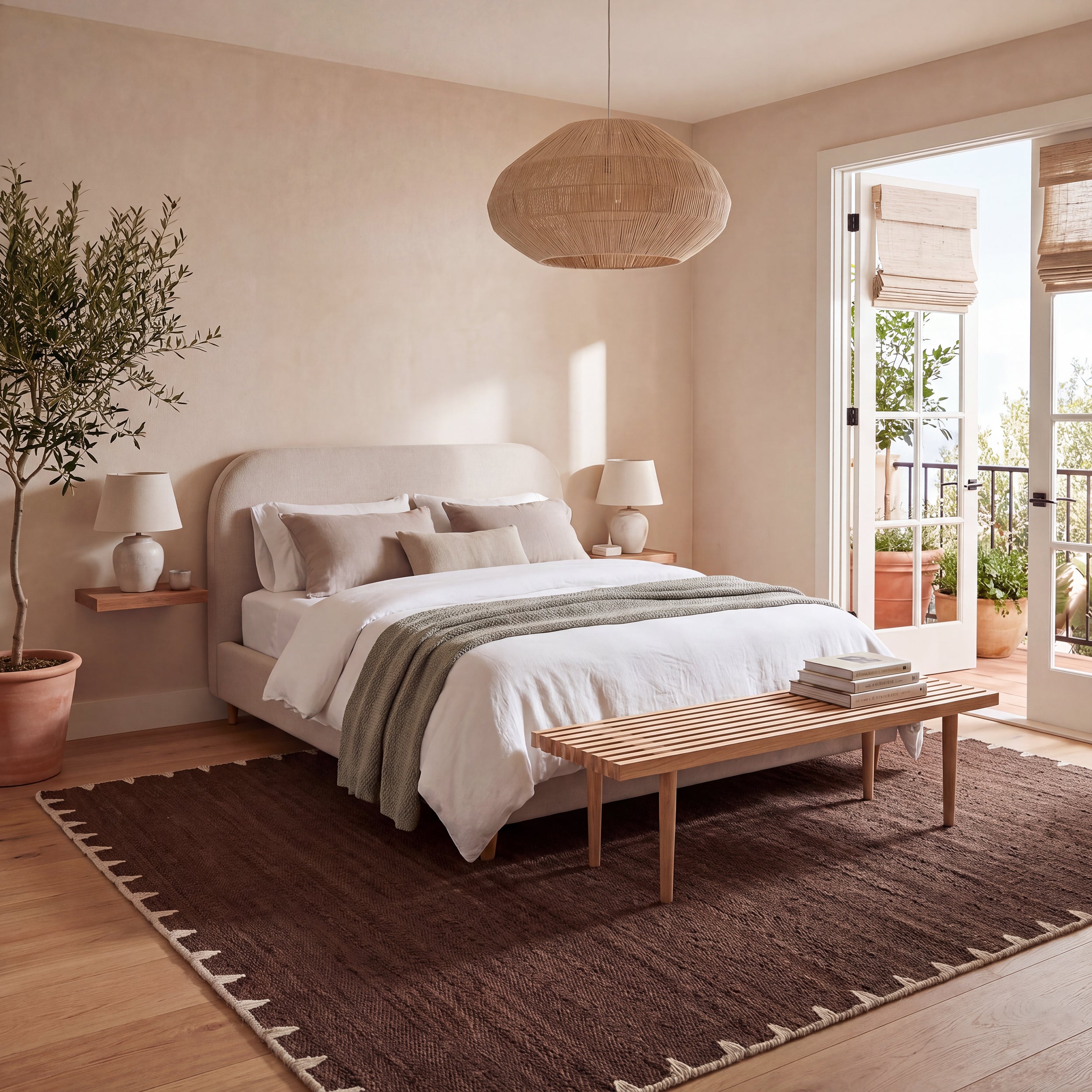Galestria Bordered Modern Jute Area Rug - Image 2