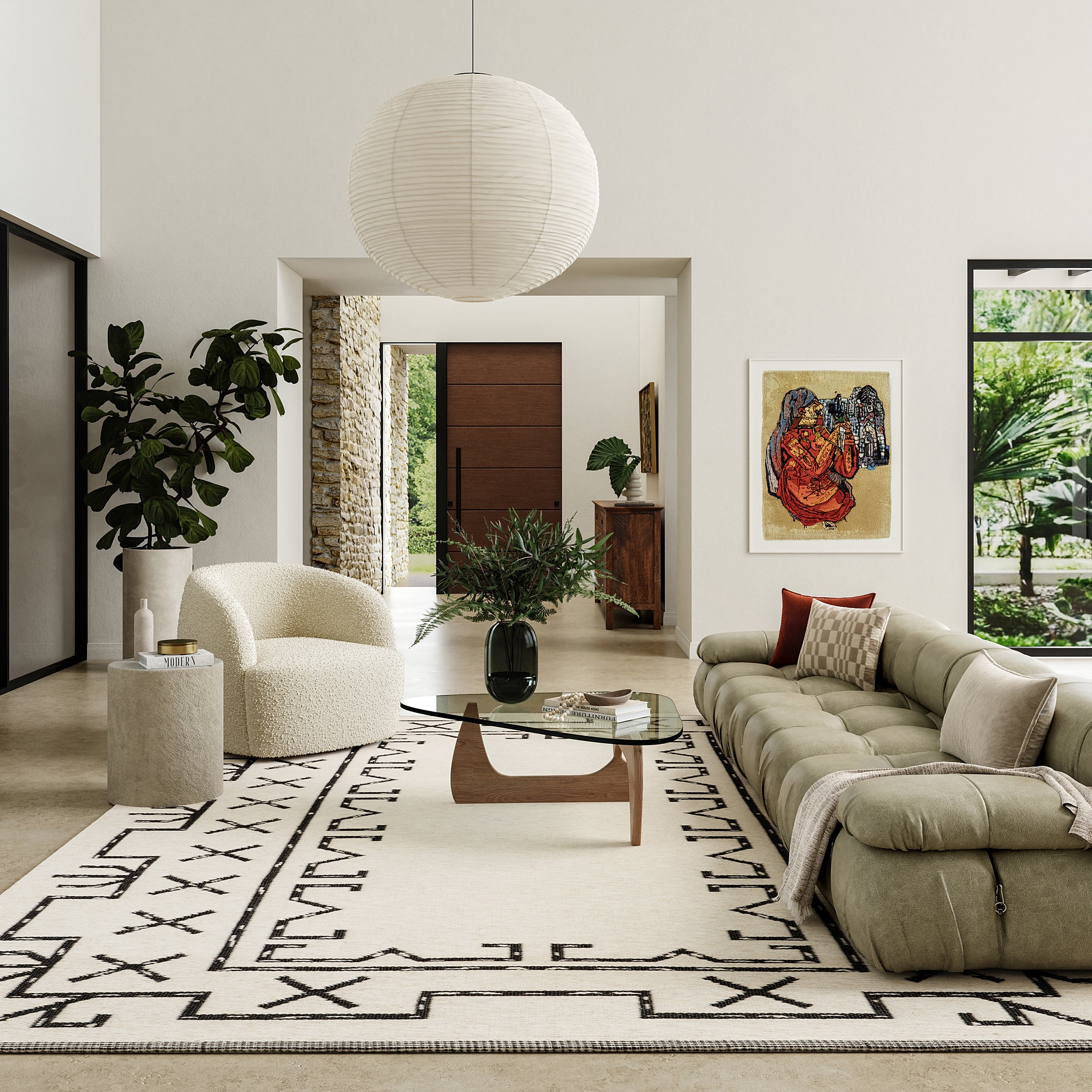 June Geometric Reversible Wool Area Rug - Image 9