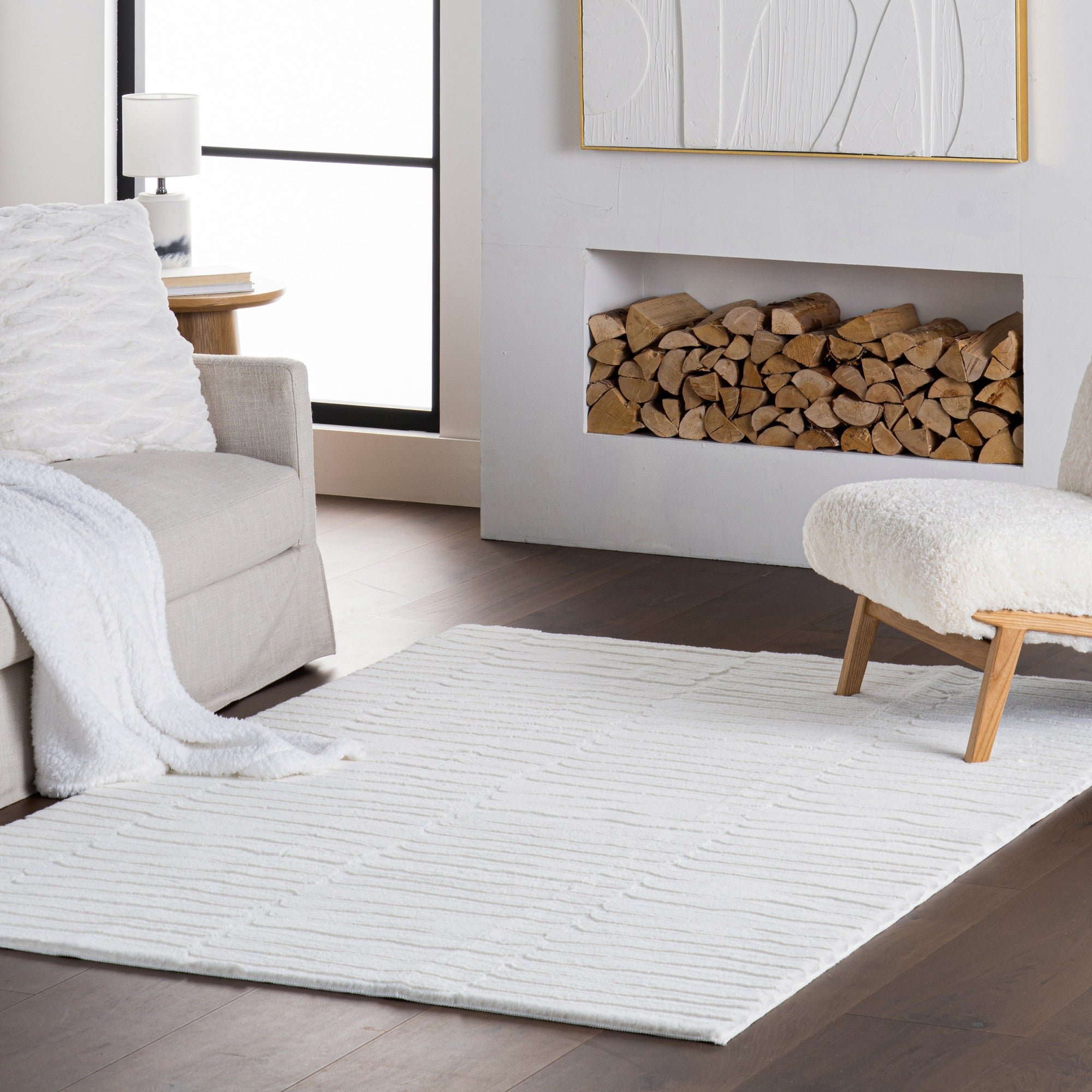 Nuloom Nivella Solid Cloud Washable Area Rug - Image 3