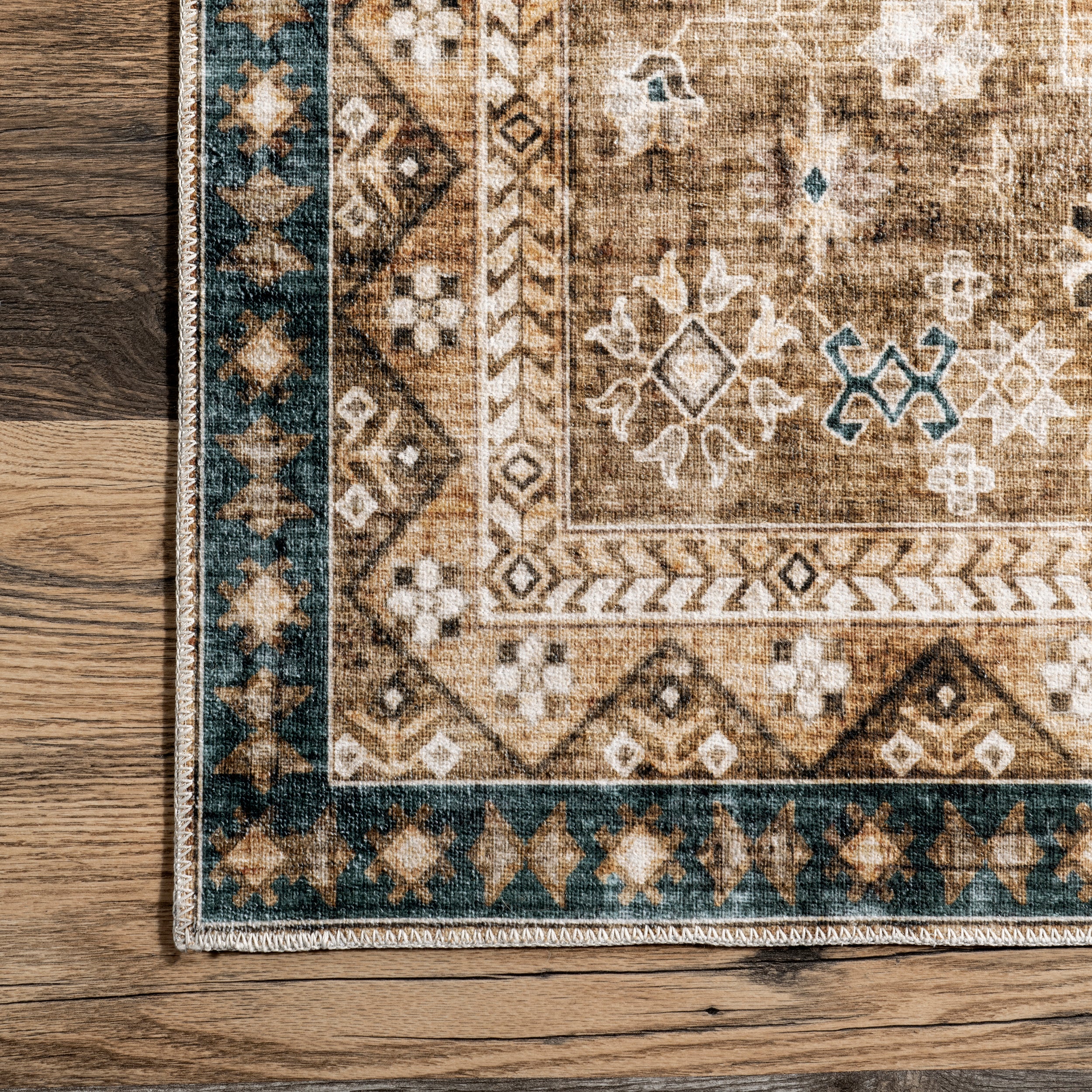 Jessamine Geometric Machine Washable Area Rug - Image 17