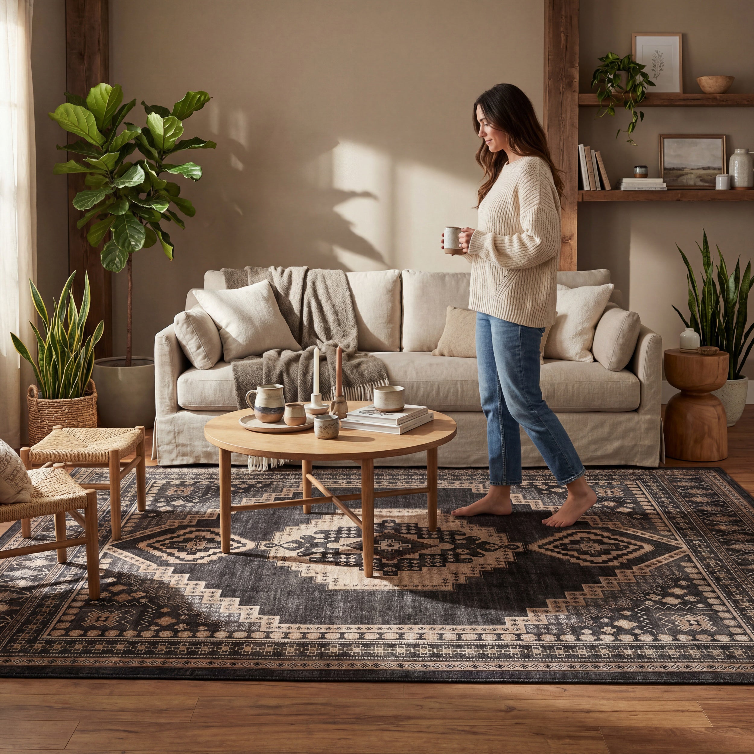 Nuloom Renelle Medallion Washable Rug - Image 7