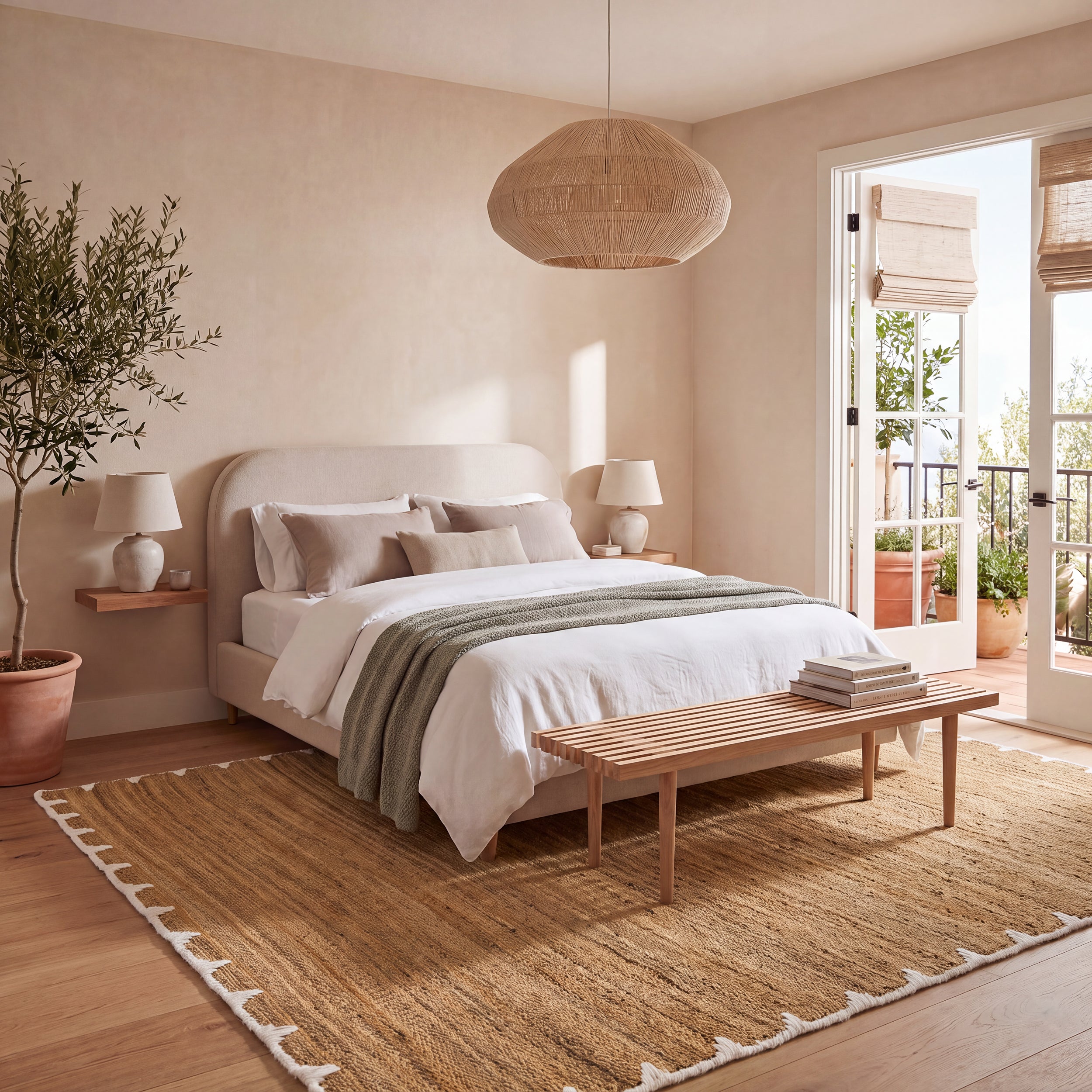 Galestria Bordered Modern Jute Area Rug - Image 23
