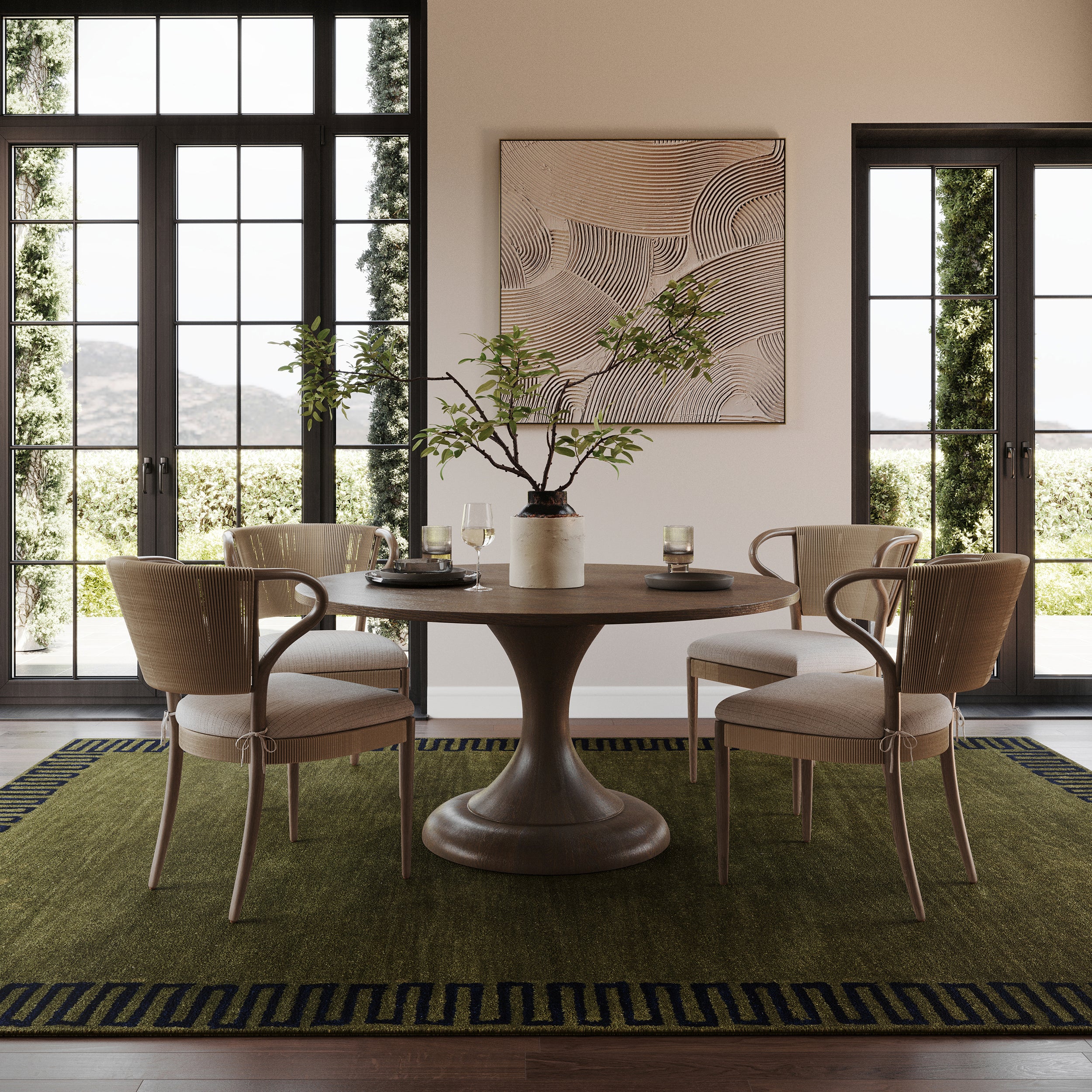 Nuloom Renata Fleuron Bordered Wool Rug - Image 9