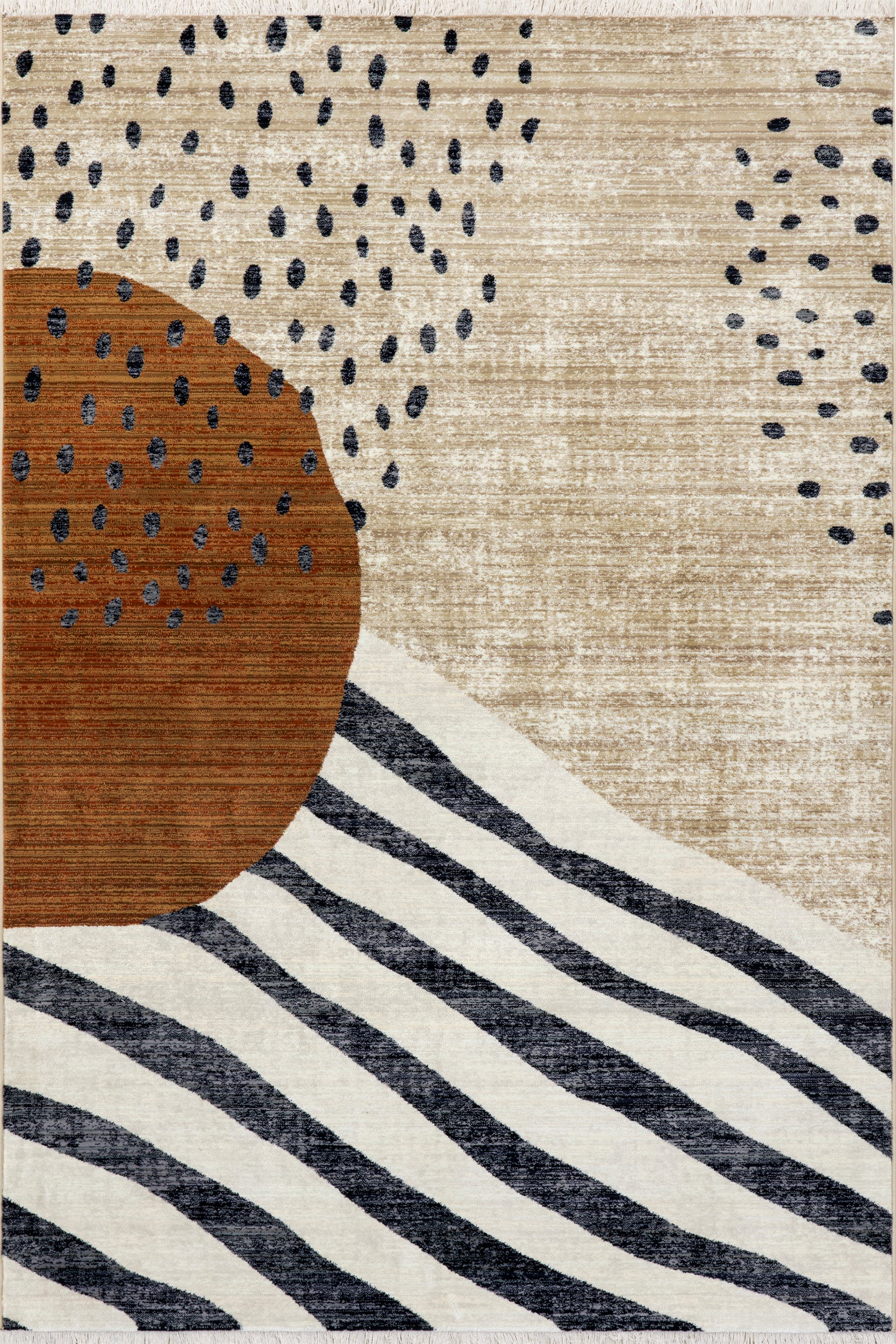 Manaslu Sunrise Fringed Area Rug