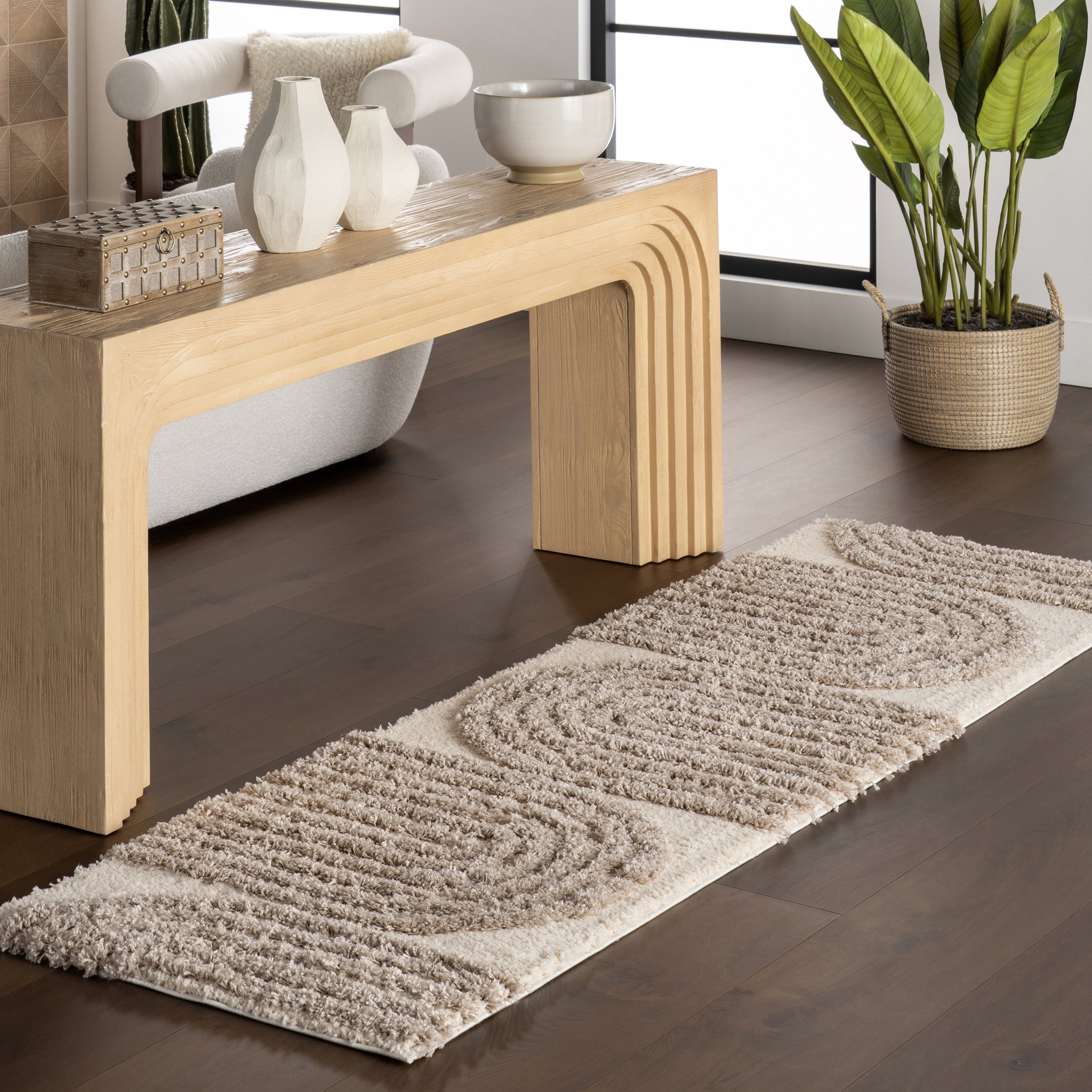 Rose Modern Geometric Shag Area Rug - Image 11