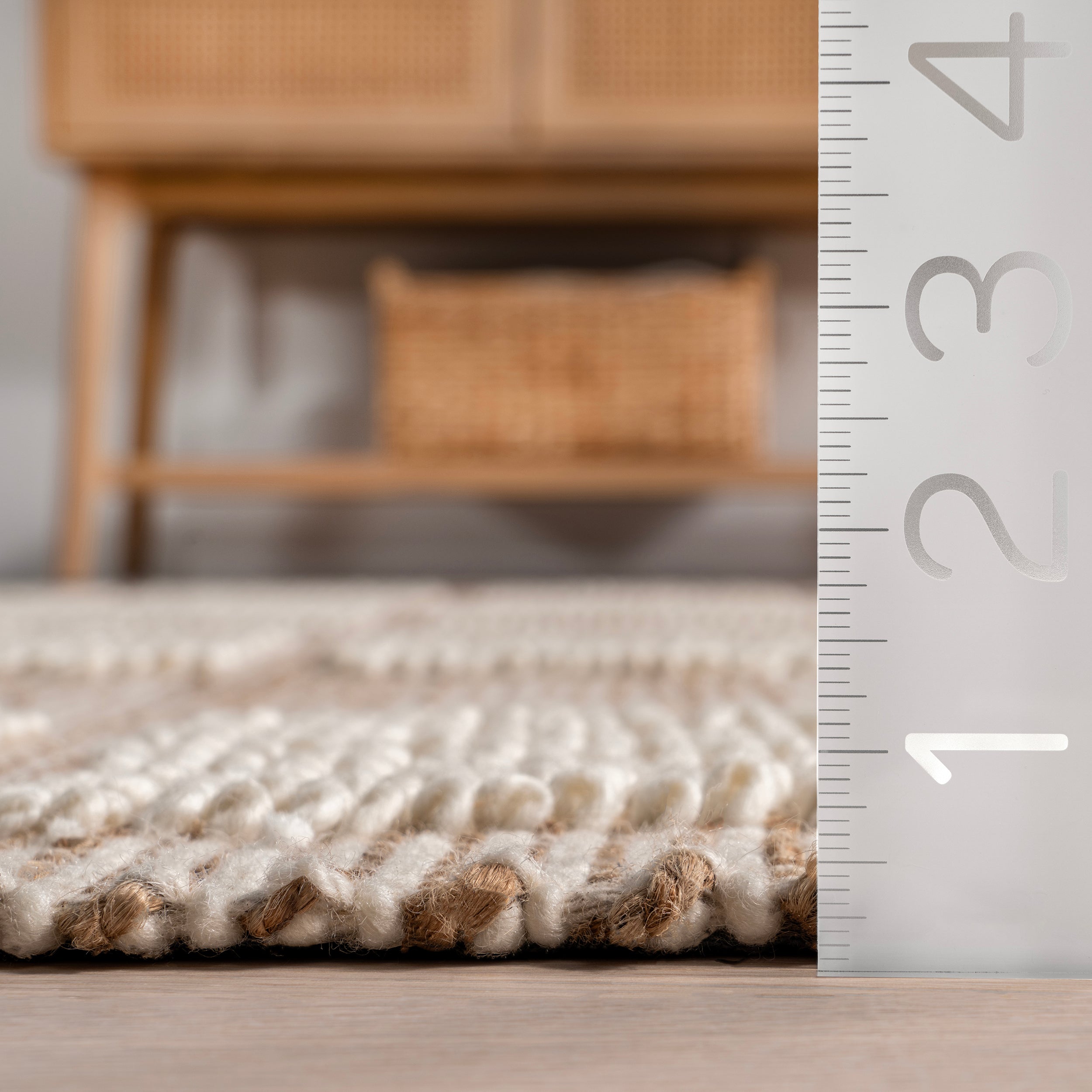 Oden Textured Jute and Wool Area Rug - Image 3