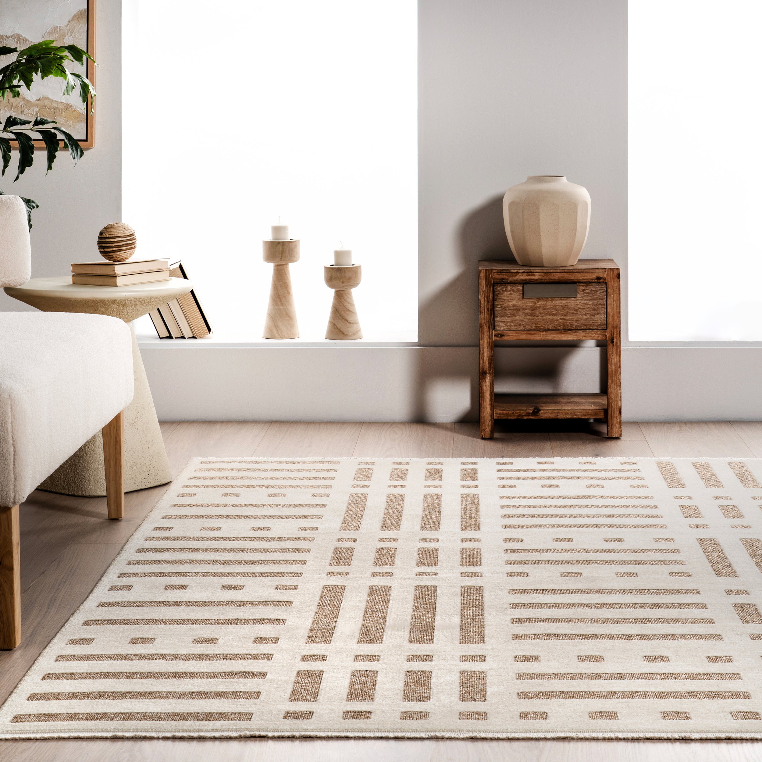 Mina Modern Stripes Reversible Machine Washable Area Rug - Image 17