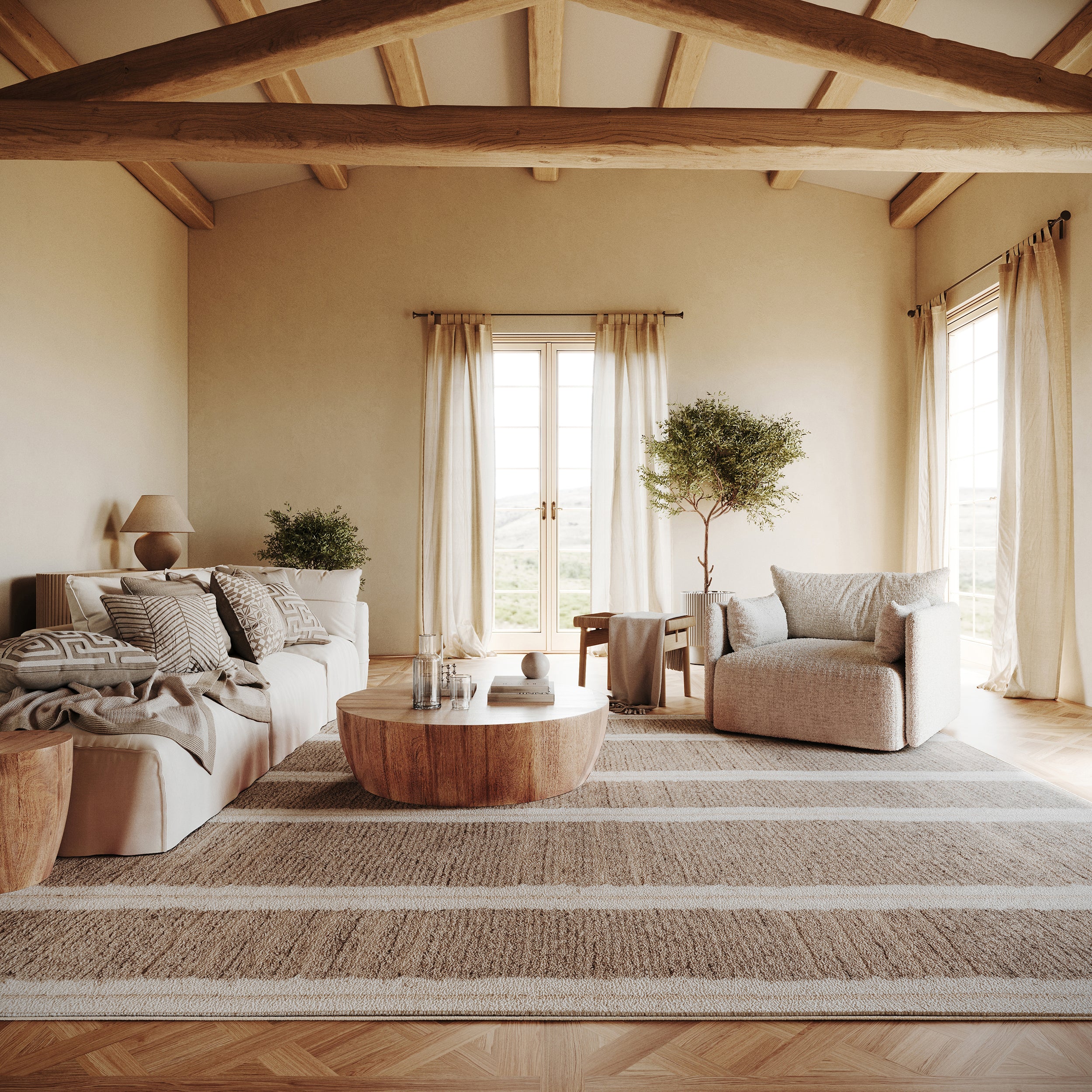 Nuloom Adaluna Modern Striped Wool Area Rug - Image 2