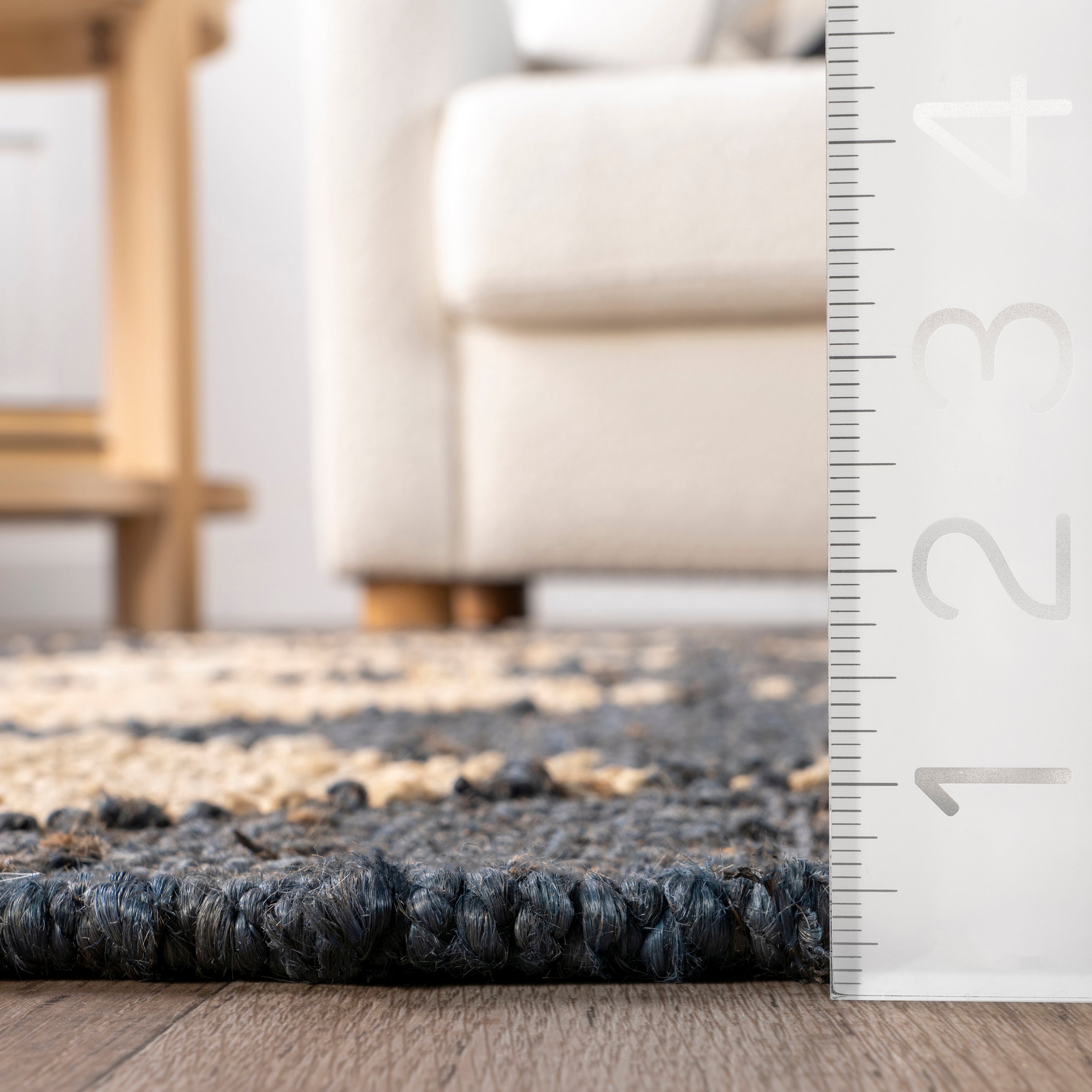 Louie Diamond Checkerboard Jute Area Rug - Image 8