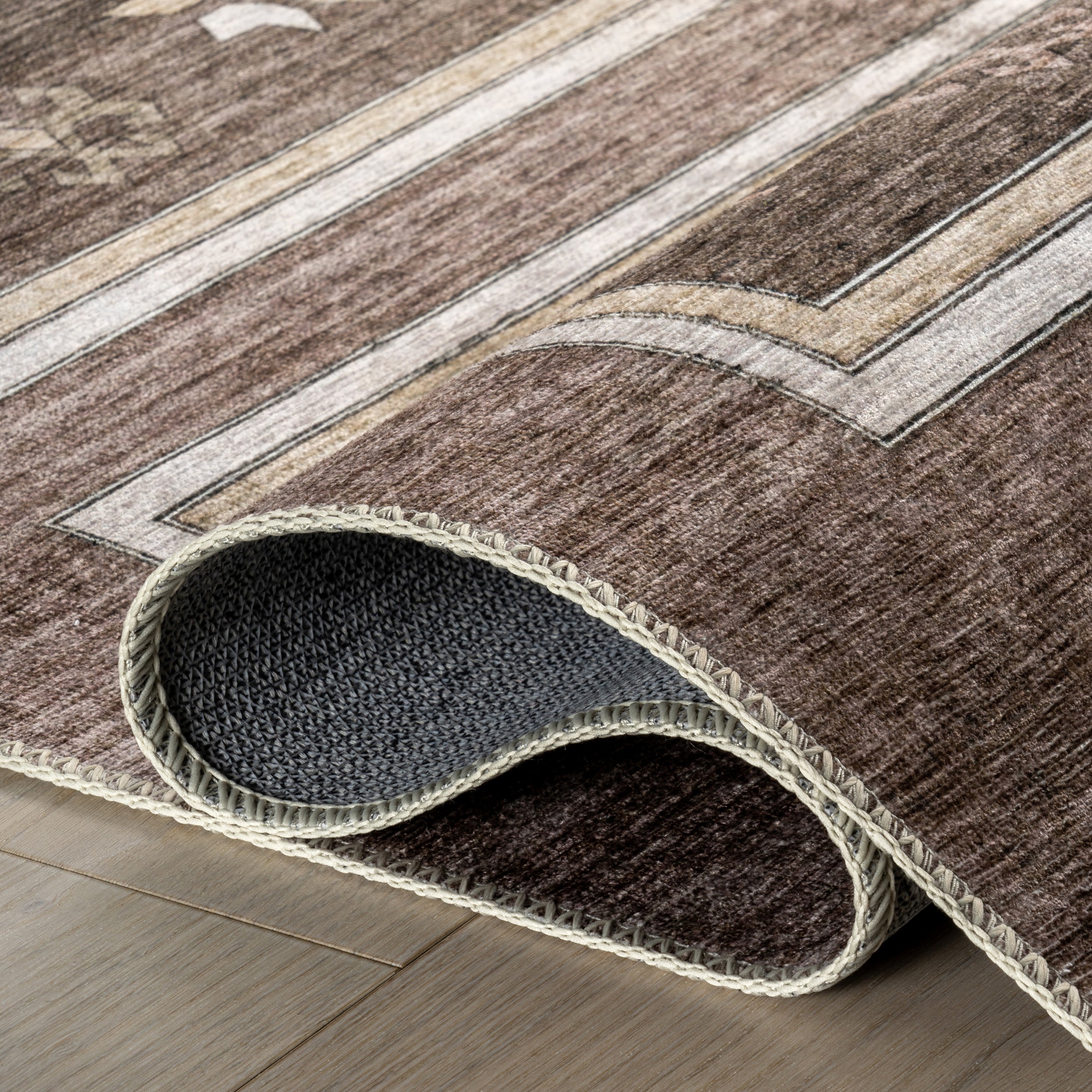 Donna SplashGuard Vintage Medallion Machine Washable Area Rug - Image 3