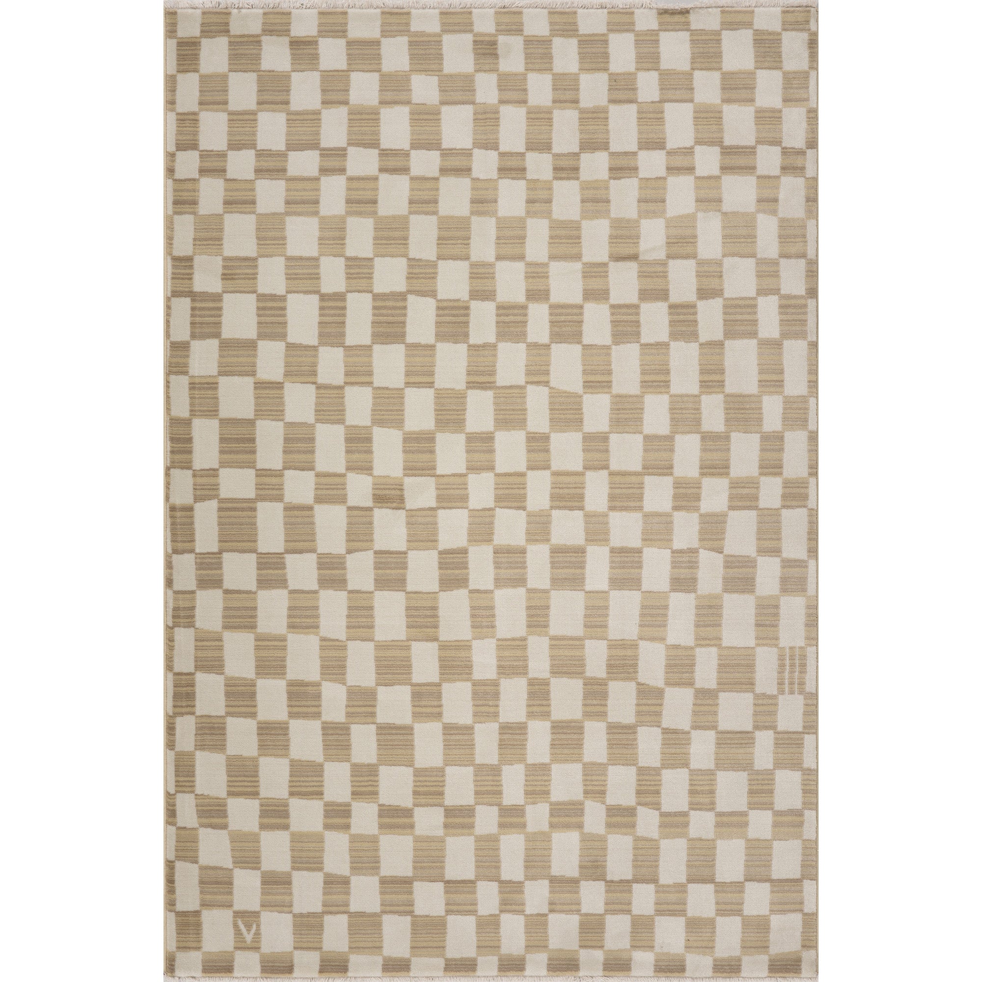 Dominique Abstract Checkered Fringe Area Rug - Image 19