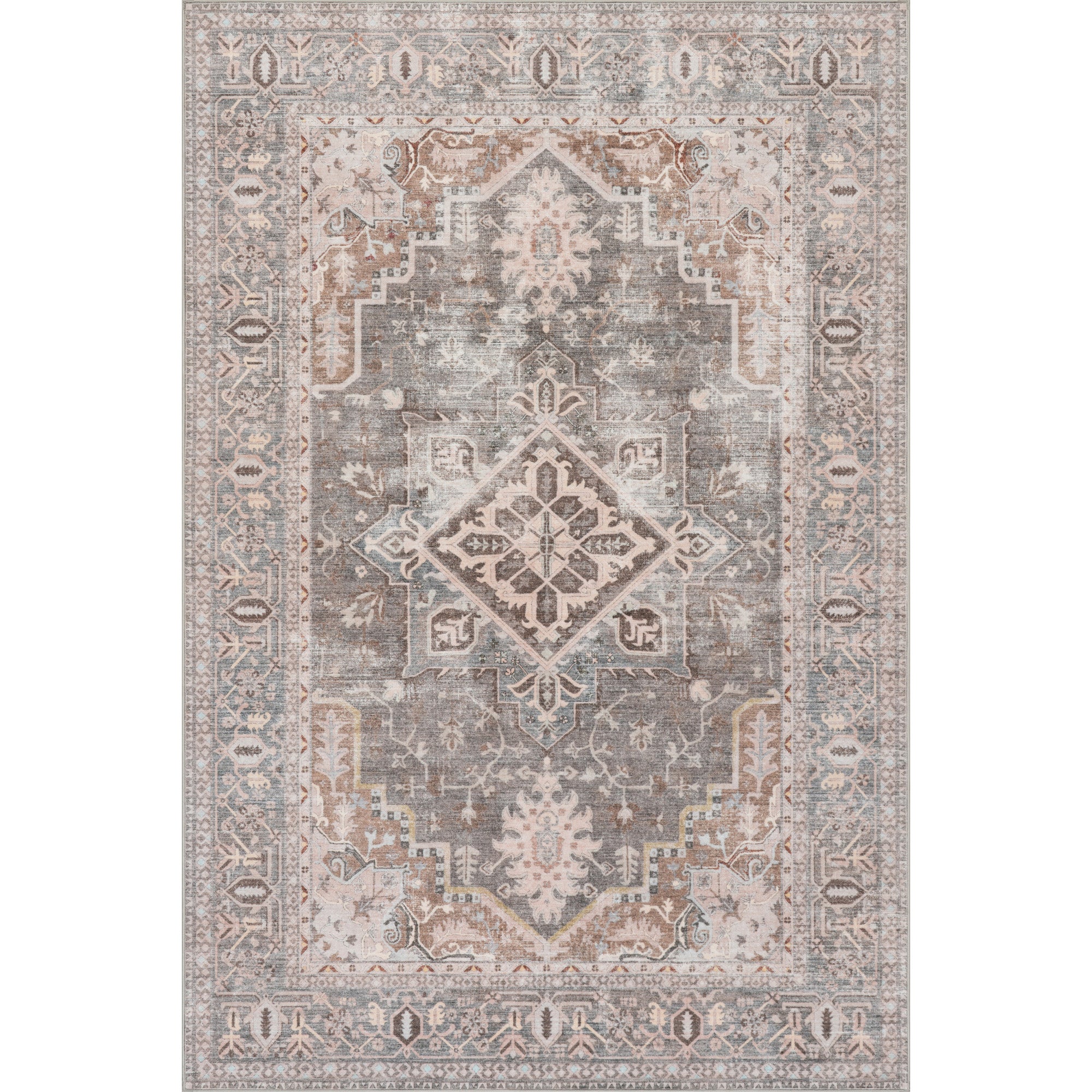 Nuloom Sereia Medallion Traditional Washable Area Rug