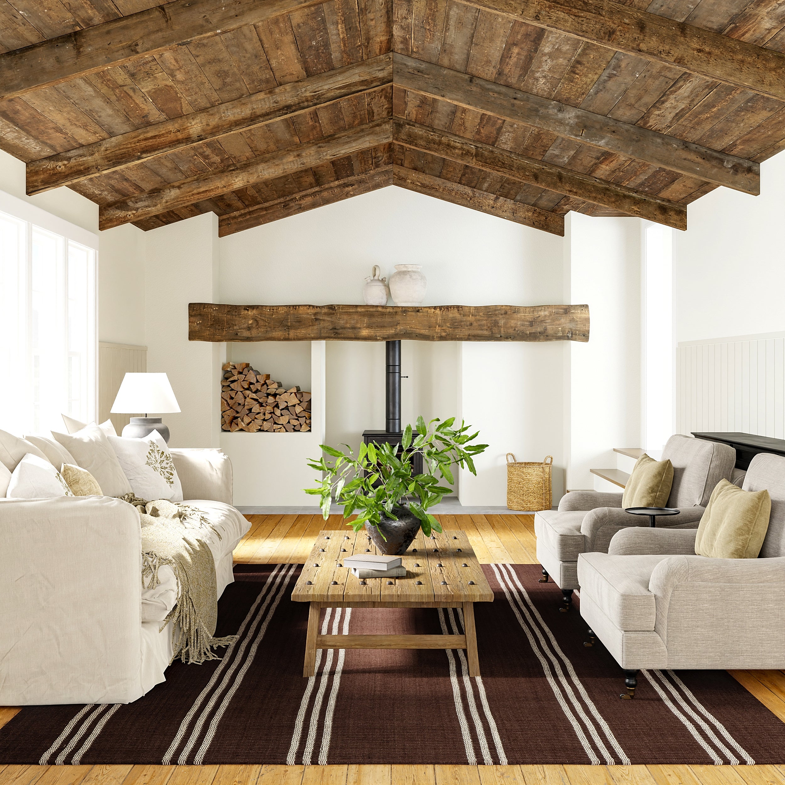 Hawthorn Striped Wool Area Rug - Image 8