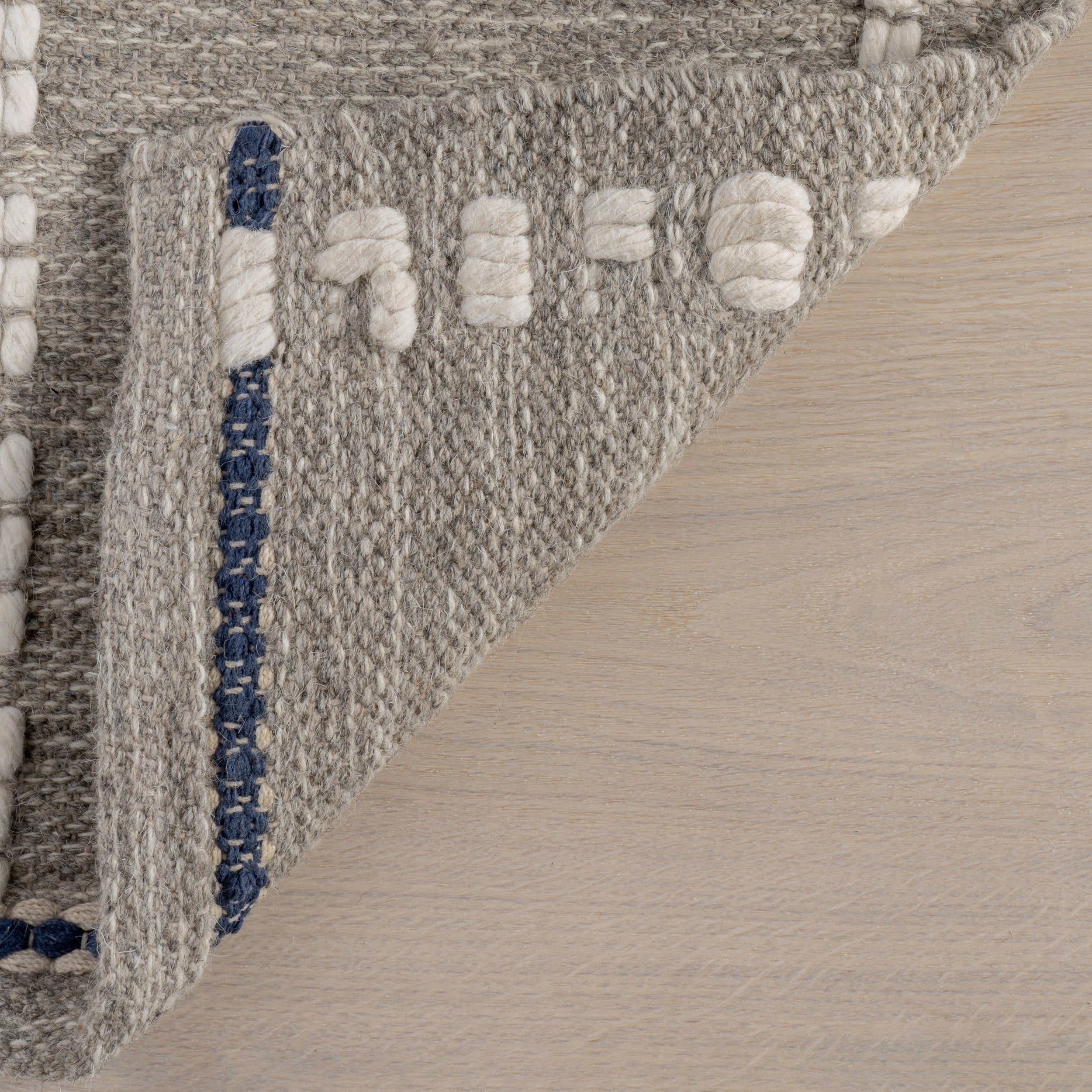 Morgan Geometric Check Wool and Cotton Area Rug - Image 8
