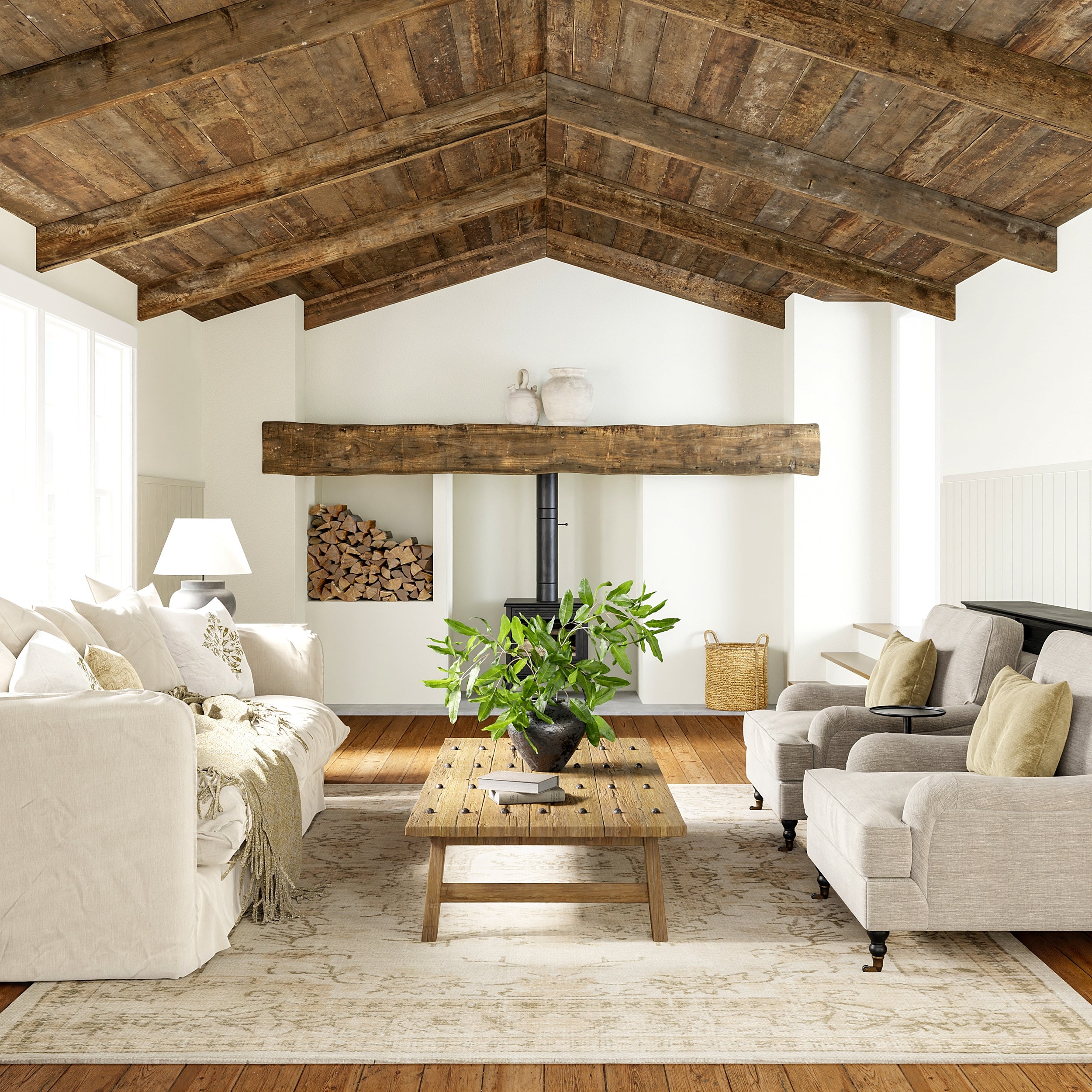 Castellan Medallion Wool and Cotton Area Rug - Image 2