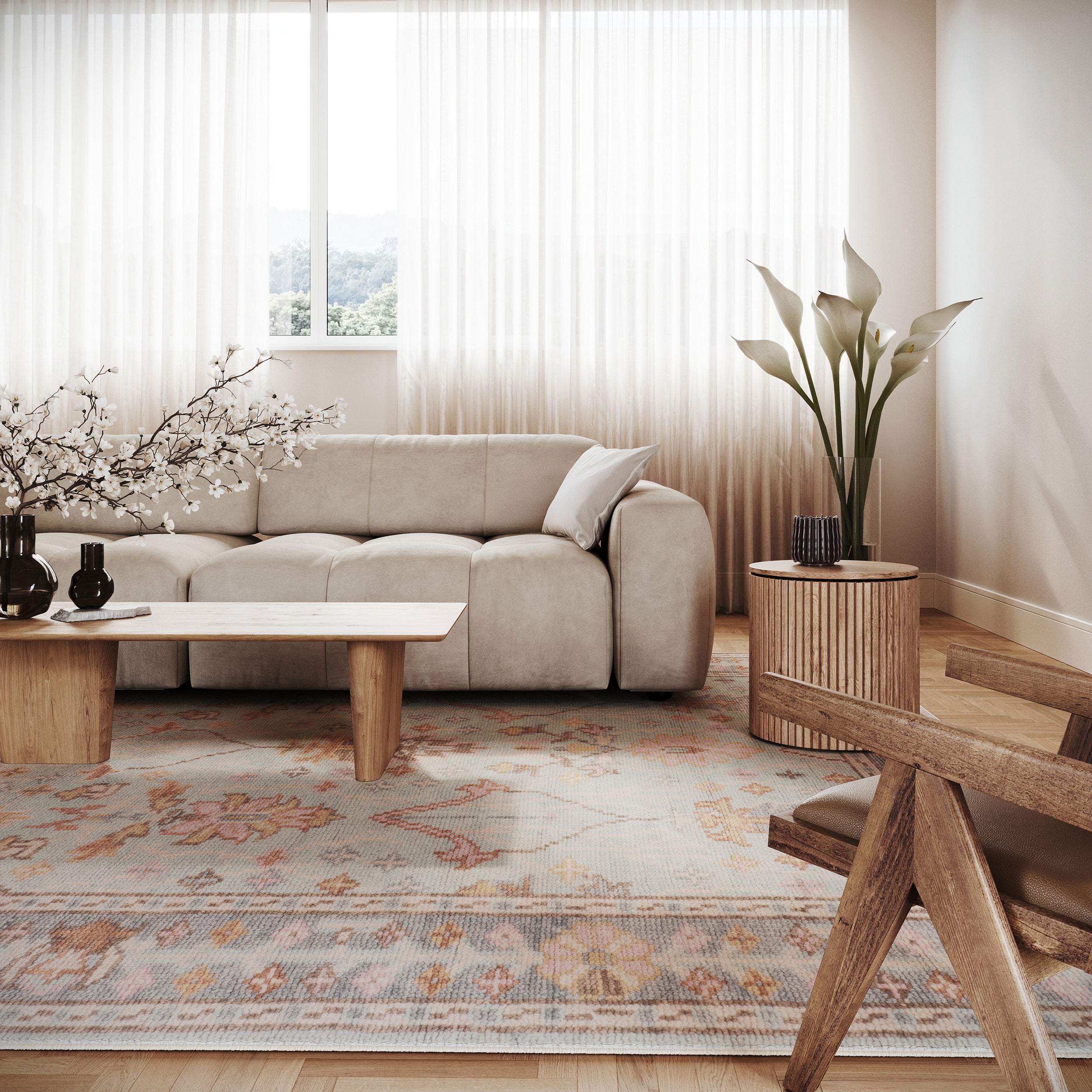 Nuloom Virella Hand Knotted Wool Area Rug - Image 2