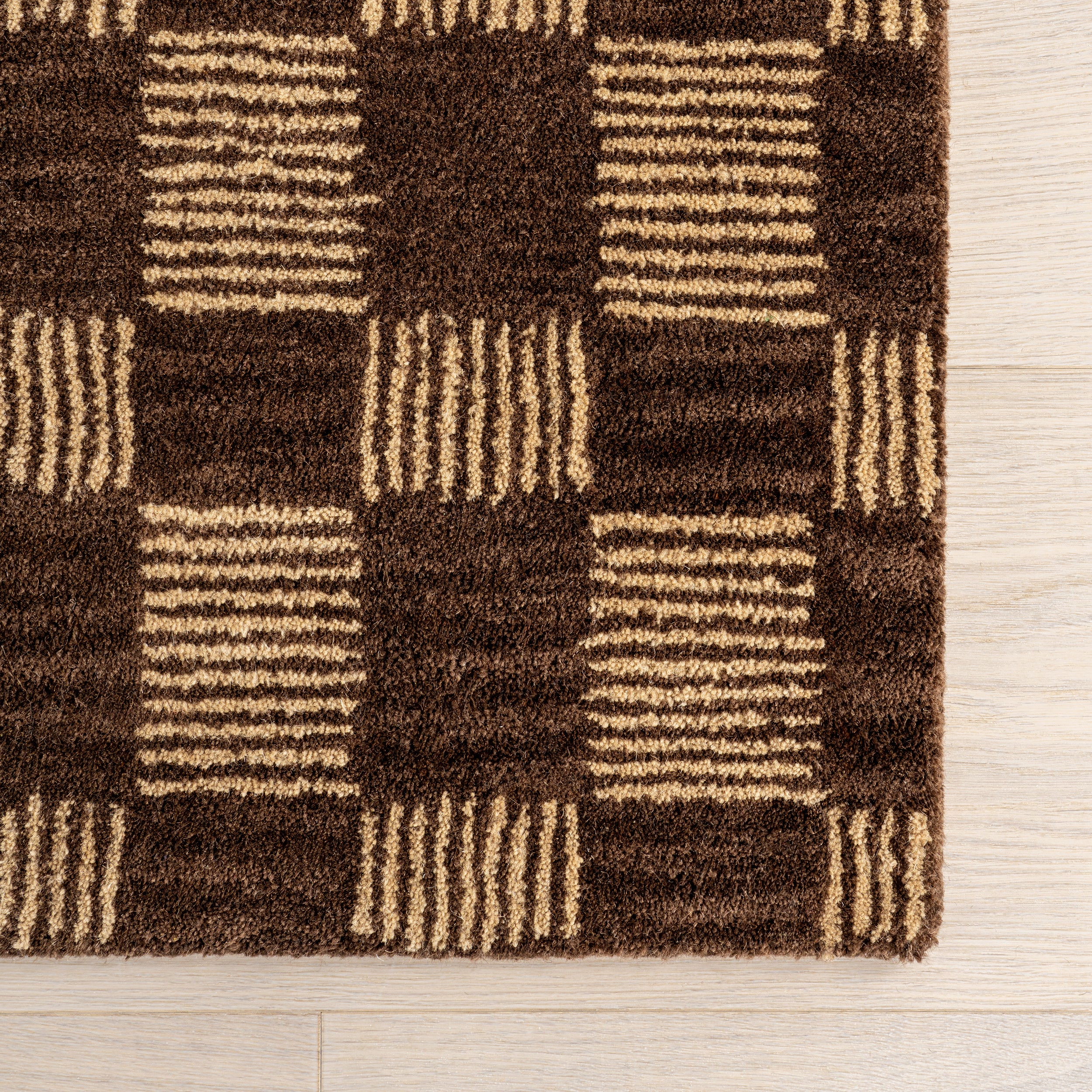 Quince Checkered Wool Area Rug - Image 6