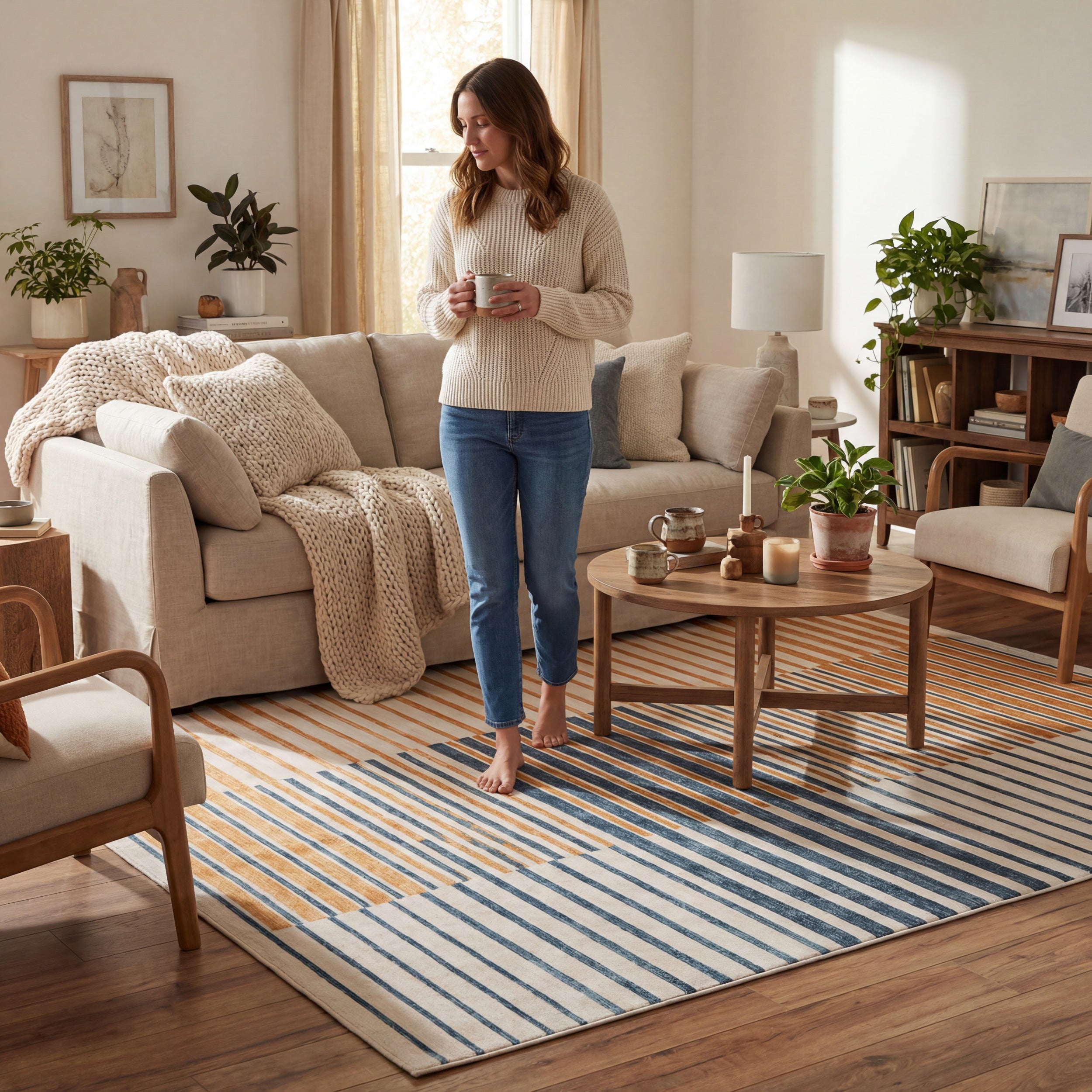 Nuloom Ondelia Striped Washable Rug - Image 7