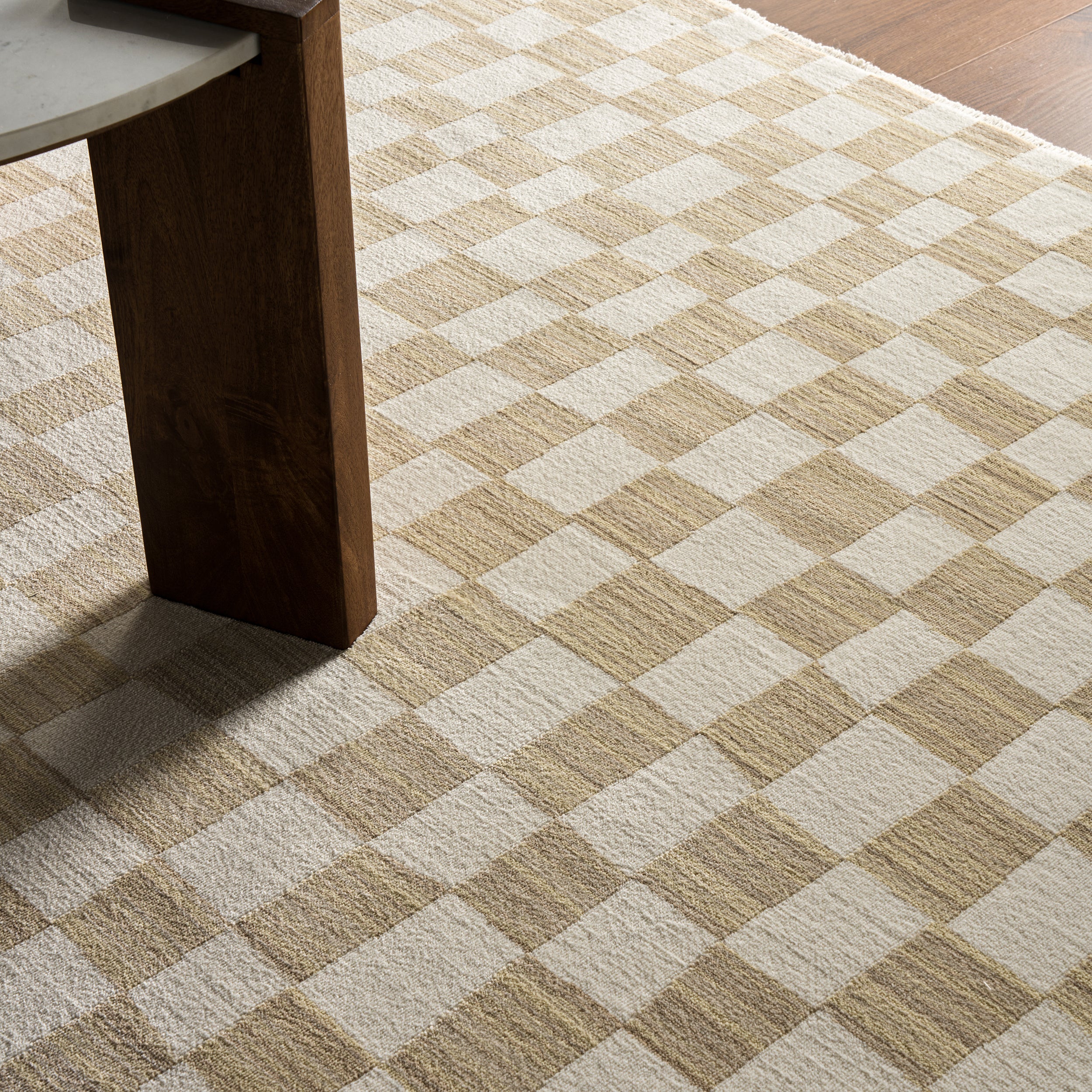 Dominique Abstract Checkered Fringe Area Rug - Image 26