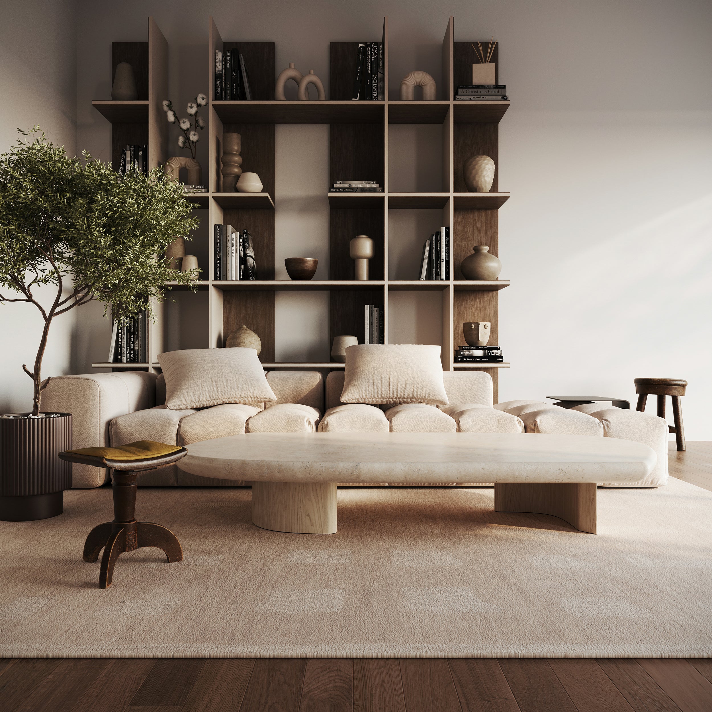 Nuloom Mireille Lune Solid Wool Rug - Image 2