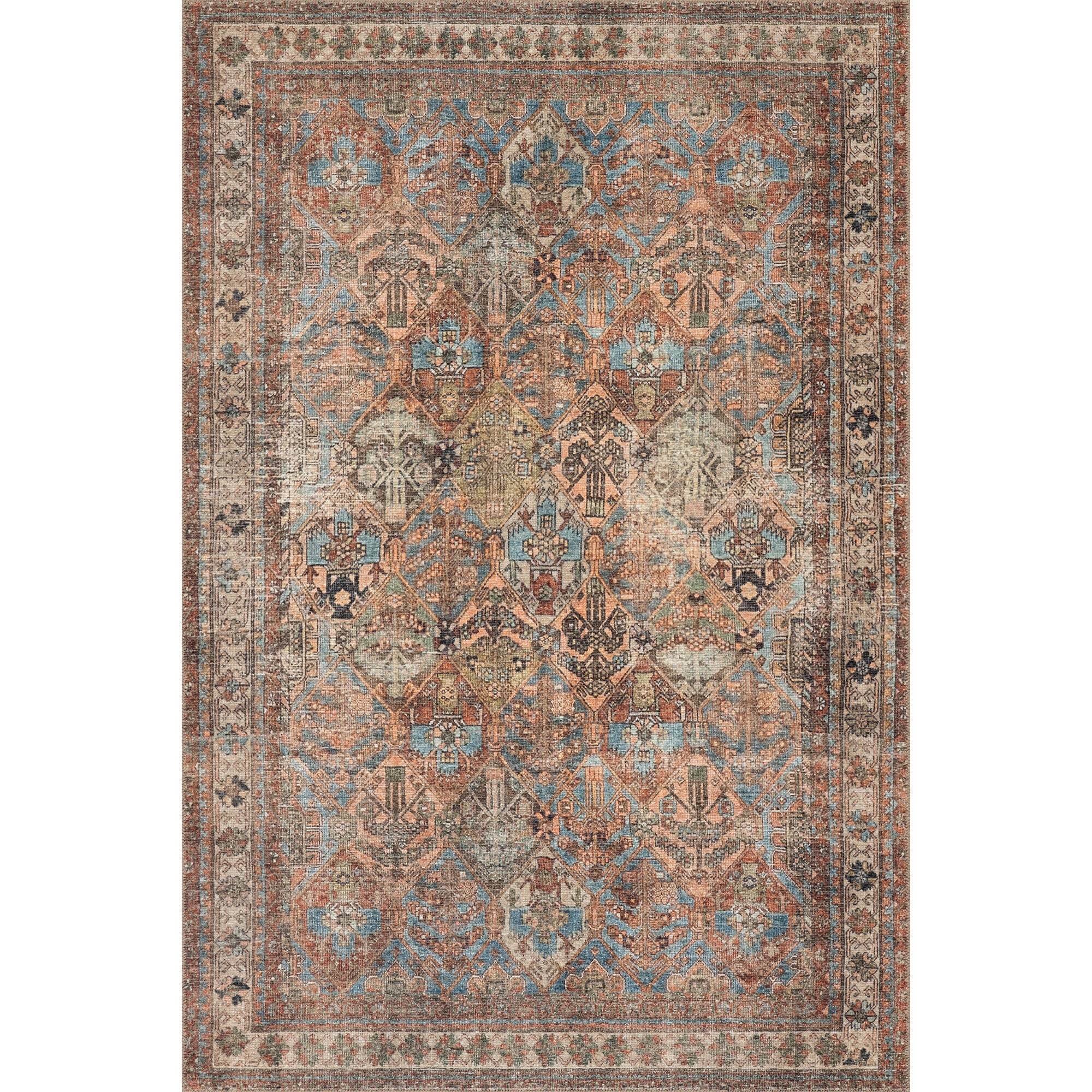 Delirenne Traditional Vintage Floral Rug