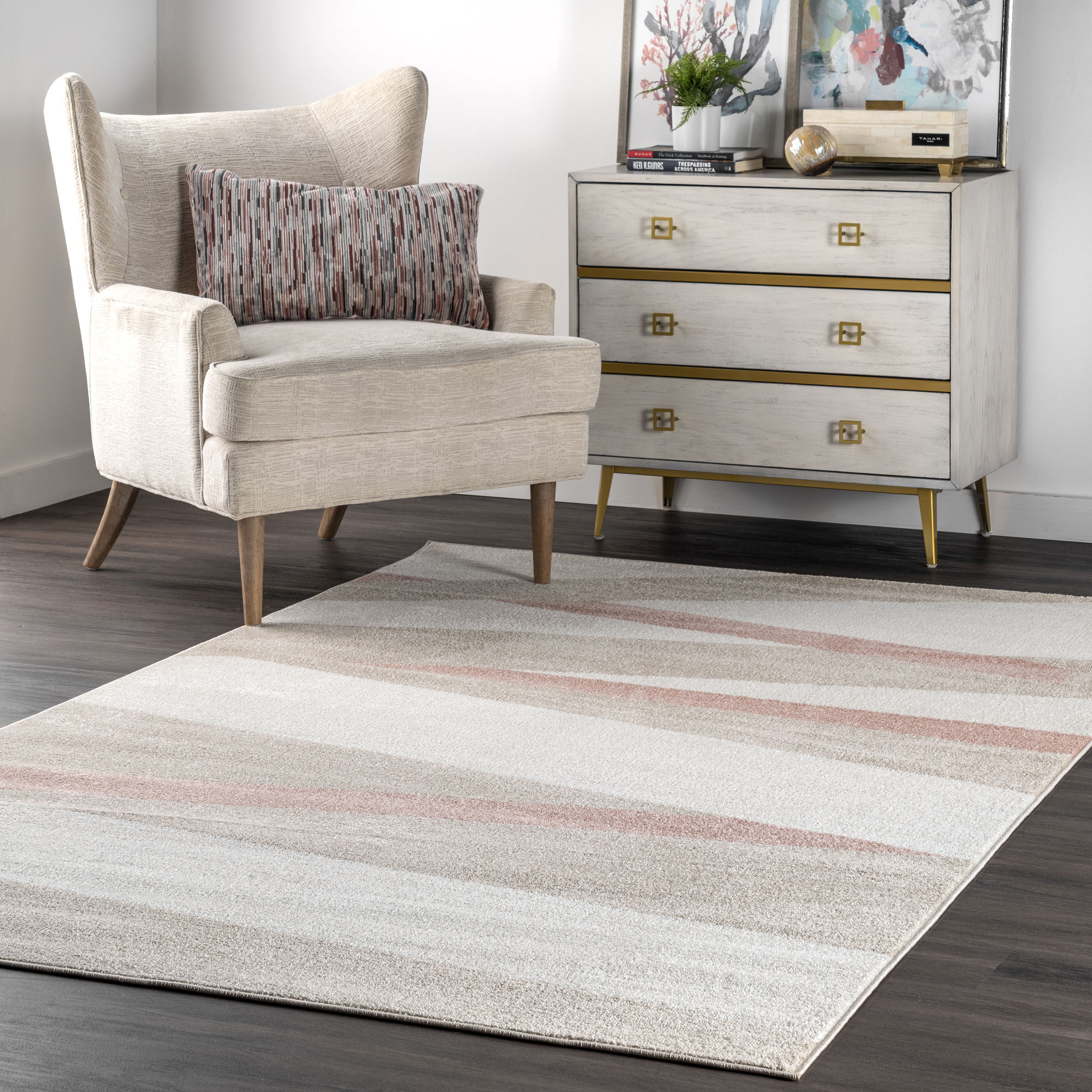 Peyton Pastel Strokes Area Rug - Image 2