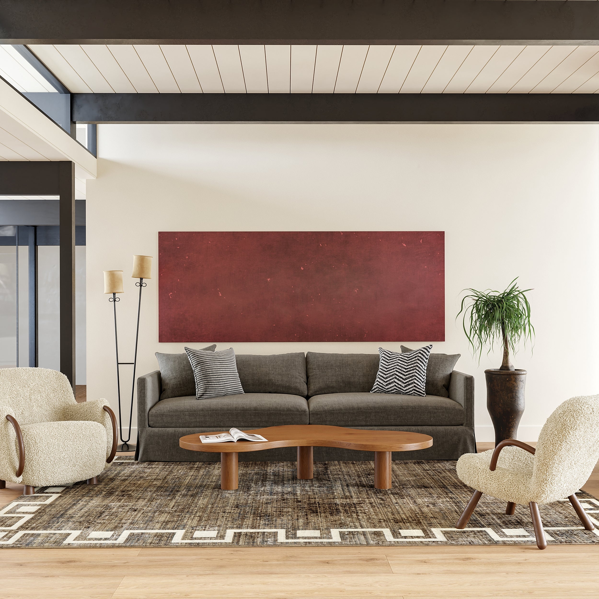 Olvera Geometric Bordered Area Rug - Image 9