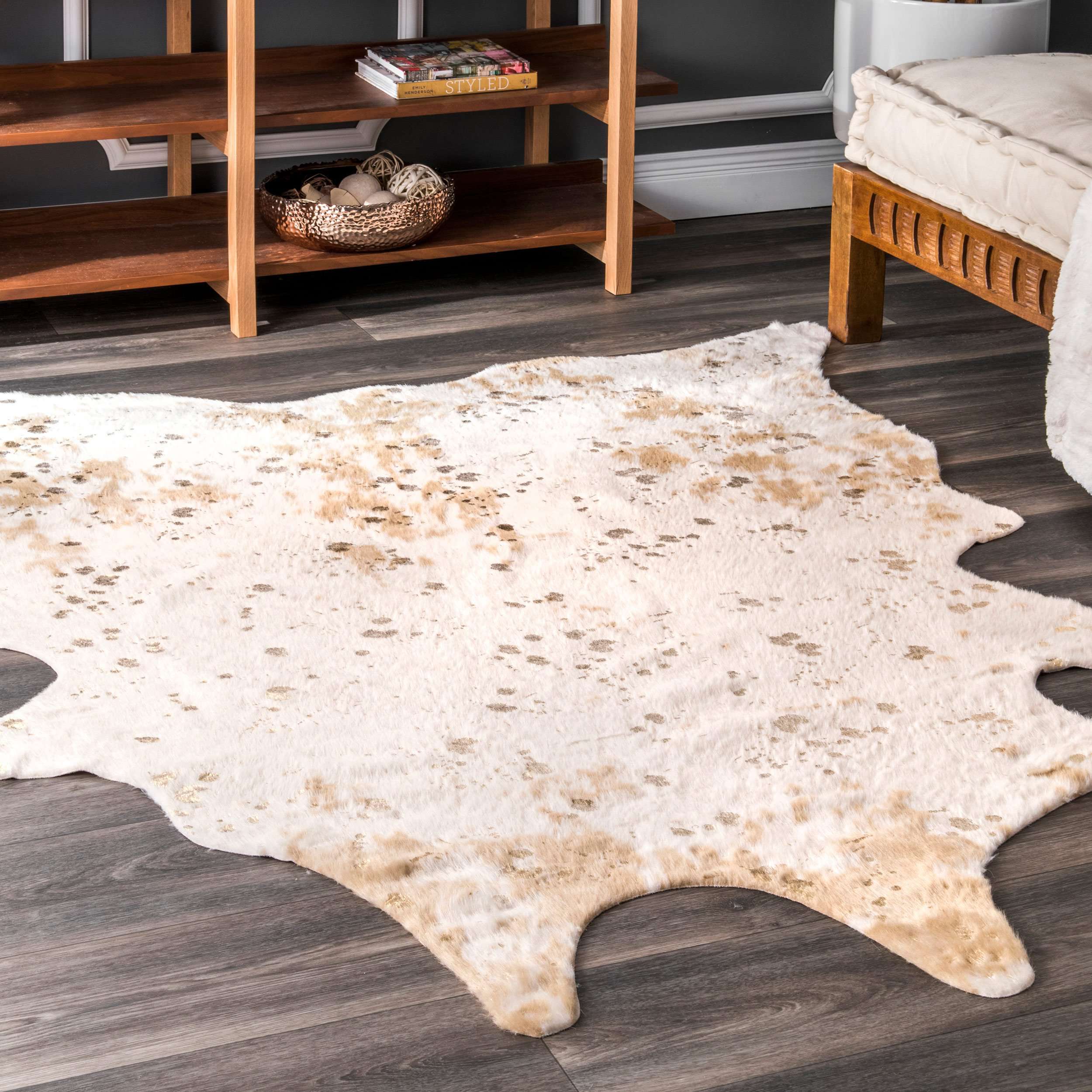 Iraida Faux Cowhide Area Rug - Image 2