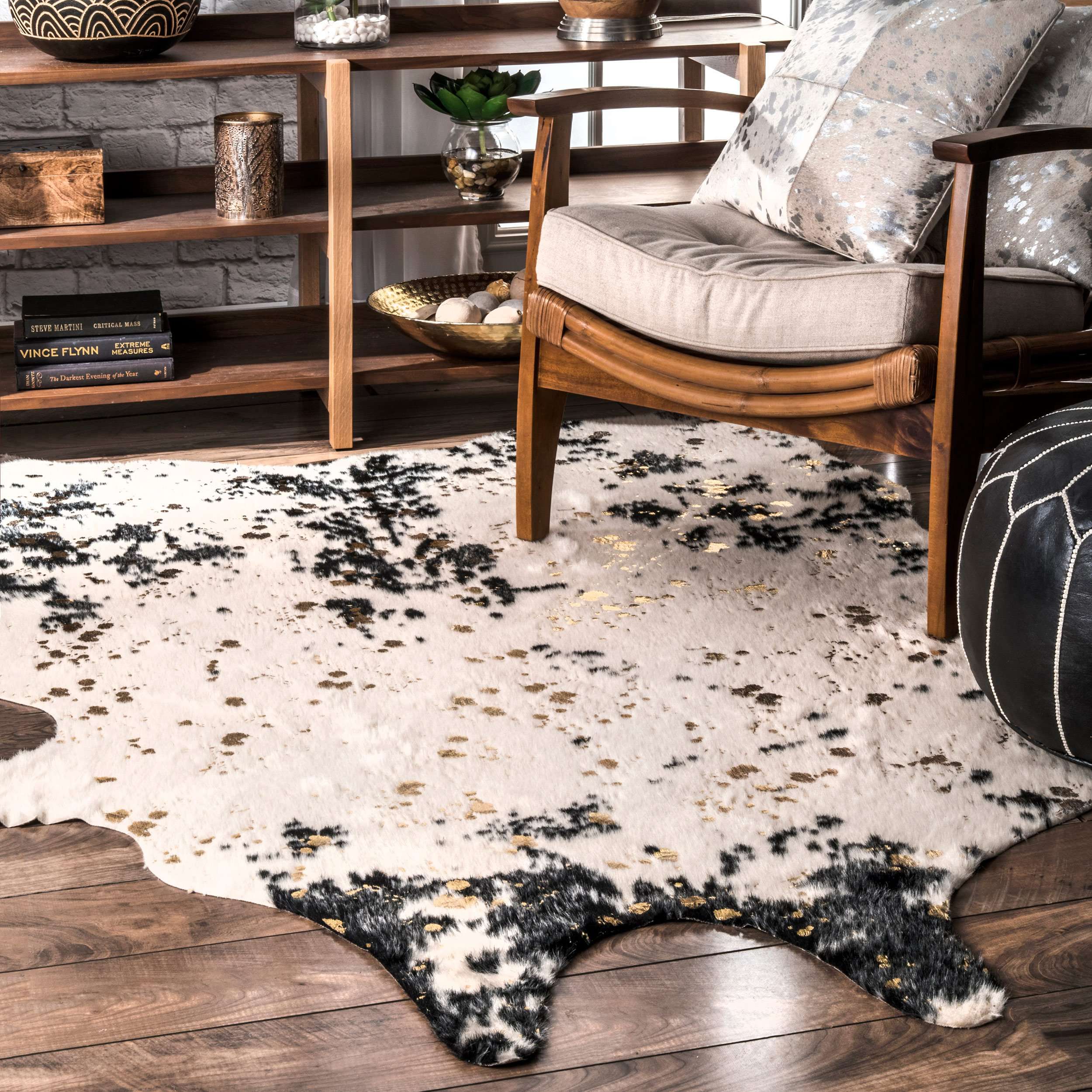 Iraida Faux Cowhide Area Rug - Image 4