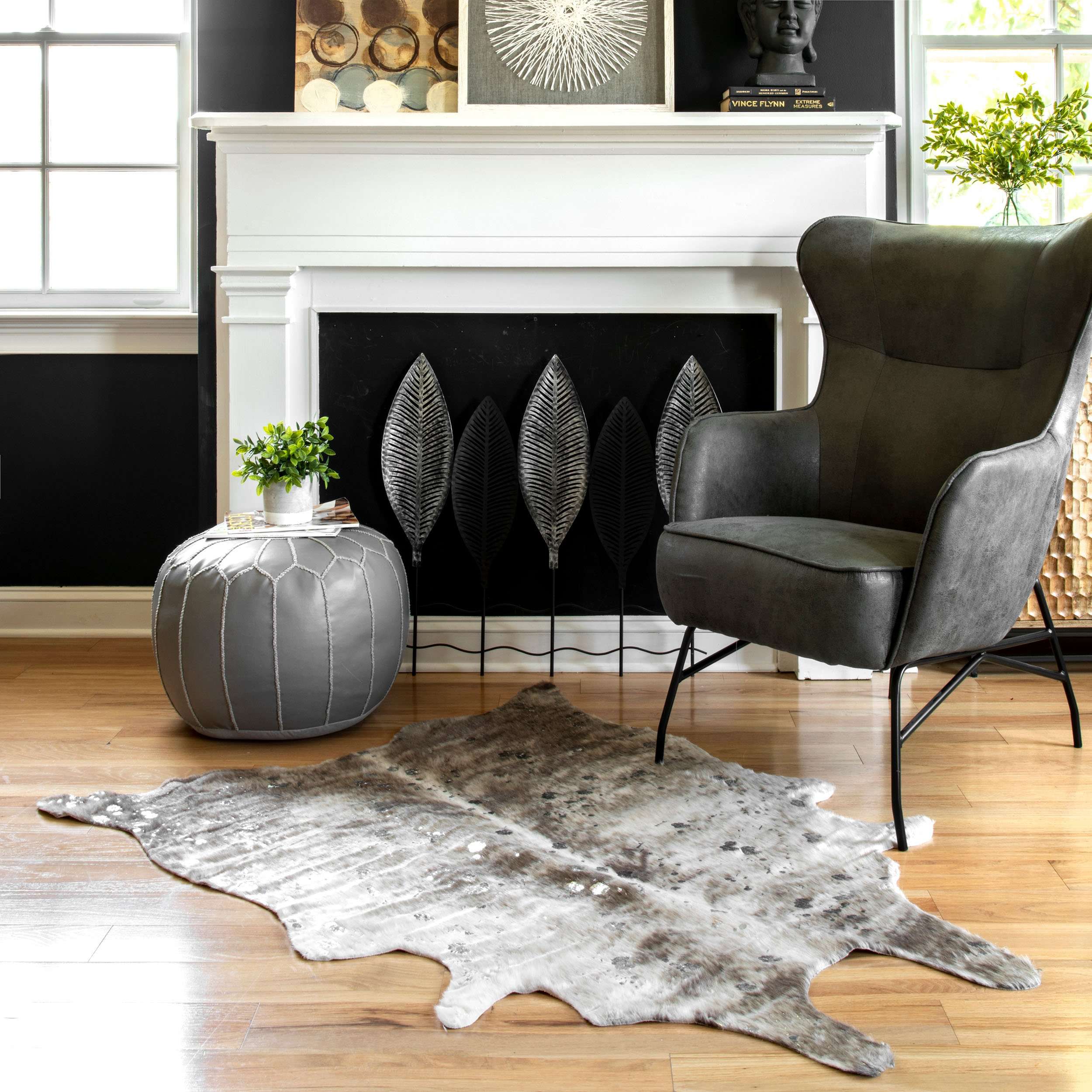 Tinley Spotted Faux Cowhide Area Rug - Image 2