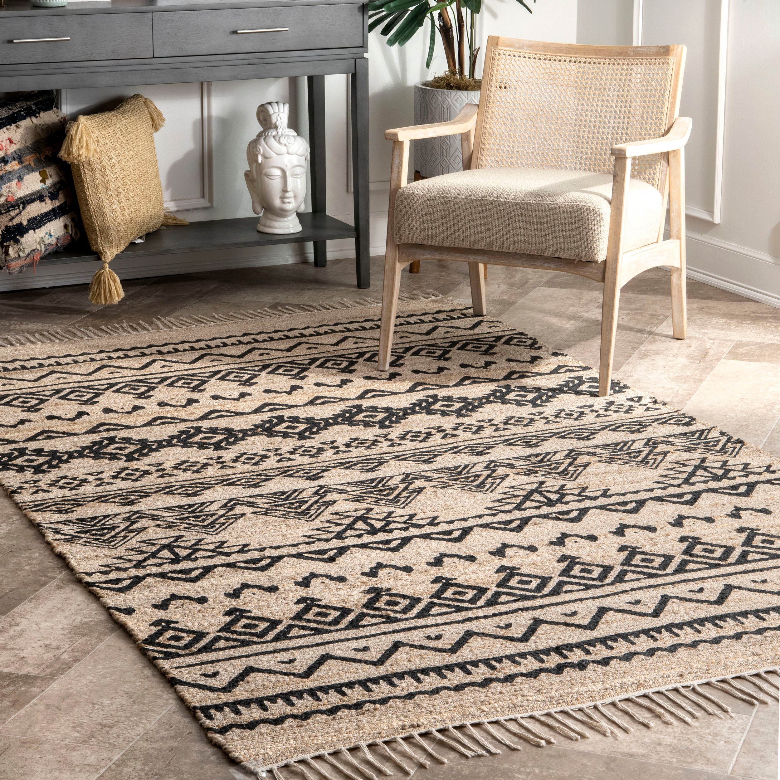 Celeste Banded Tribal Area Rug - Image 2