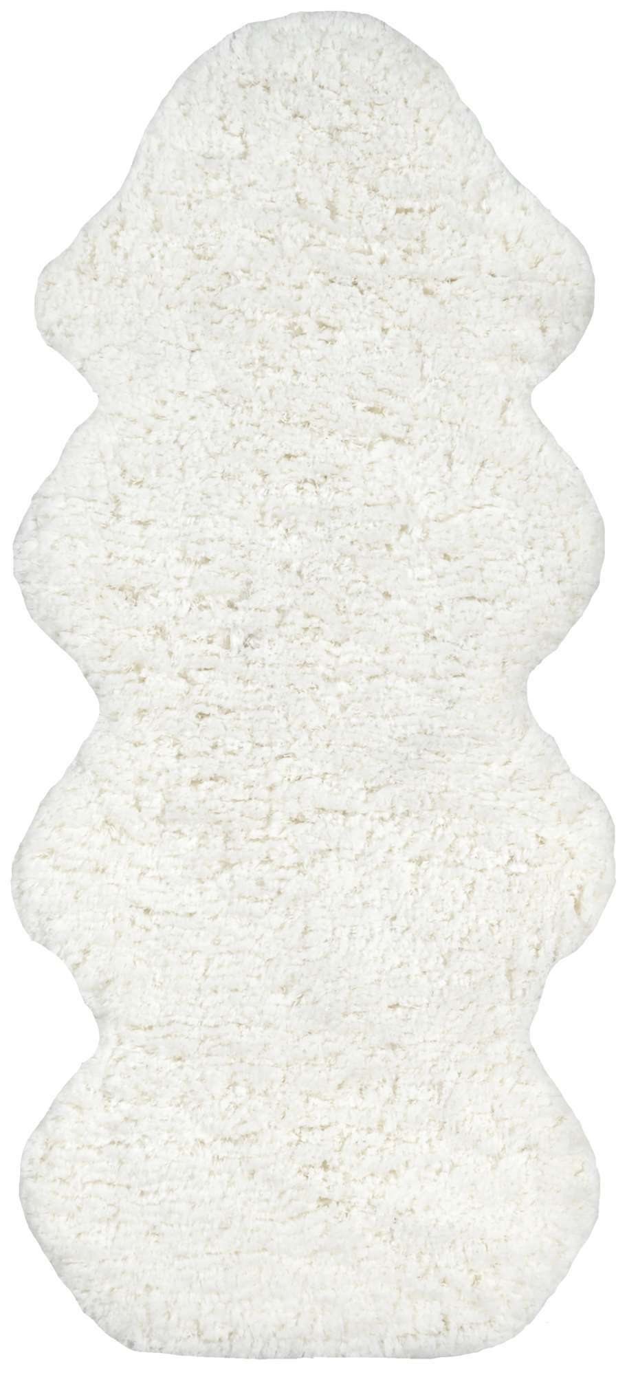 Hand Tufted One and a Half Piece Faux Sheepskin