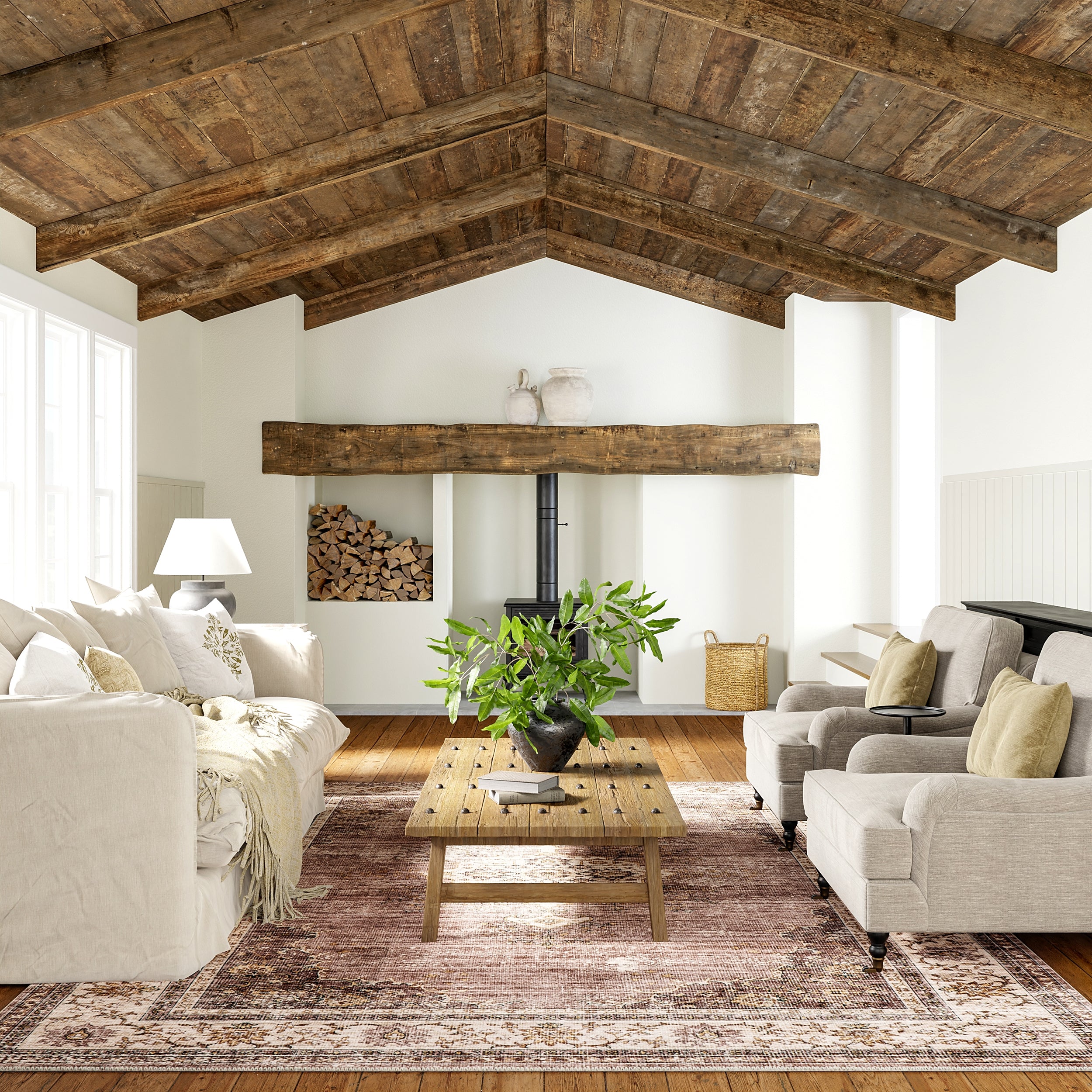 Rosewood Vintage Machine Washable Area Rug - Image 26
