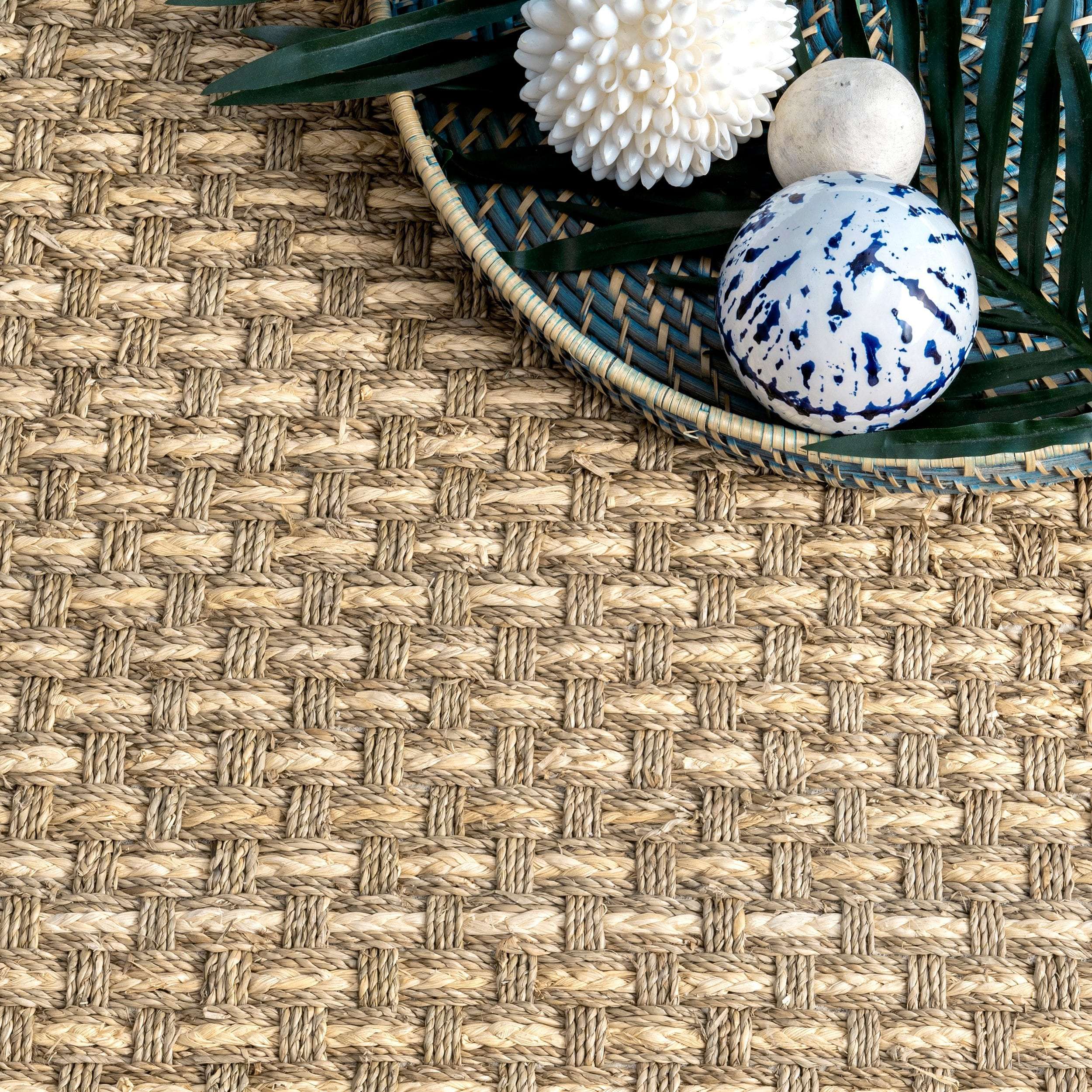 Spero Seagrass Basketweave Area Rug - Image 8