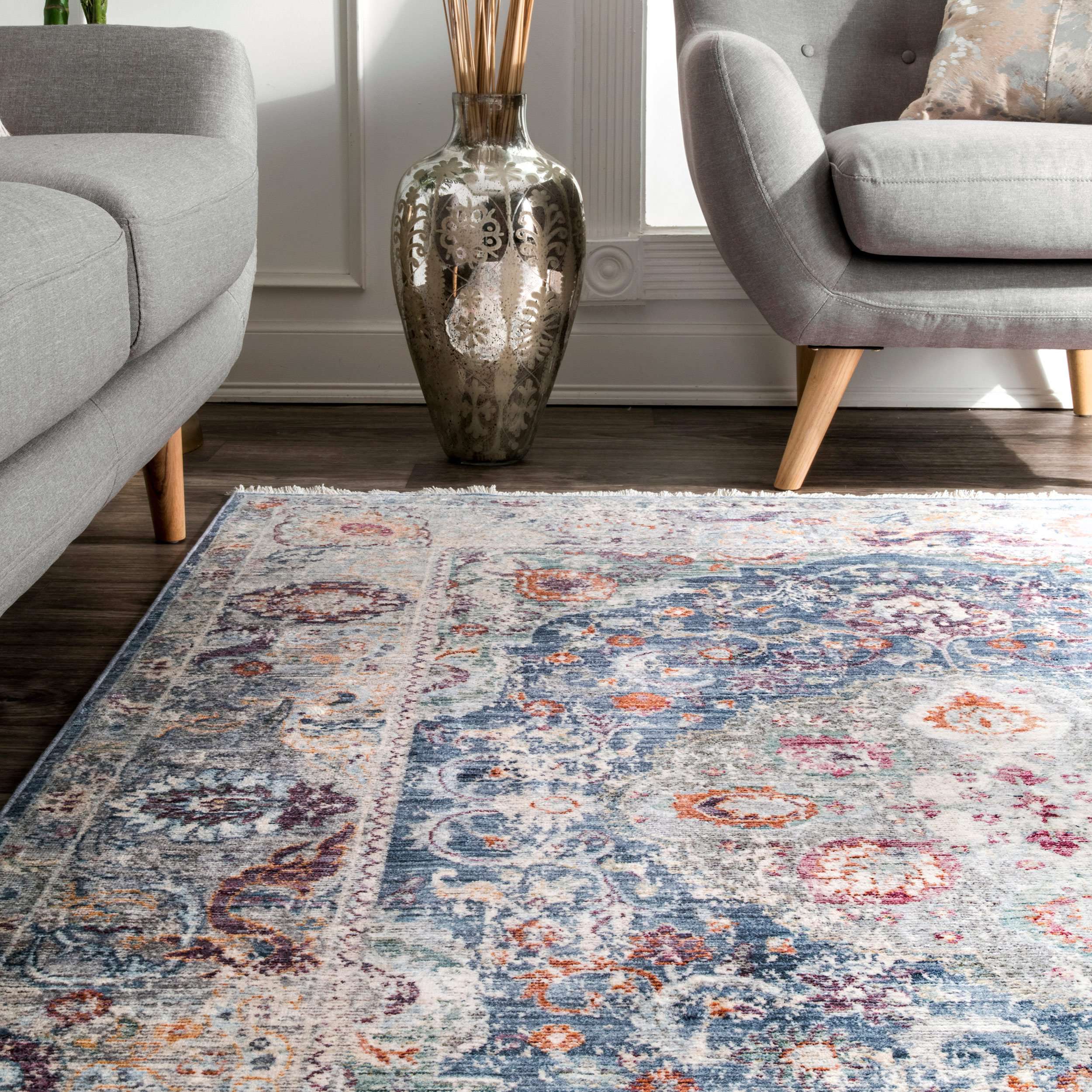 Vintage Glynn Medallion Fringe Area Rug - Image 6