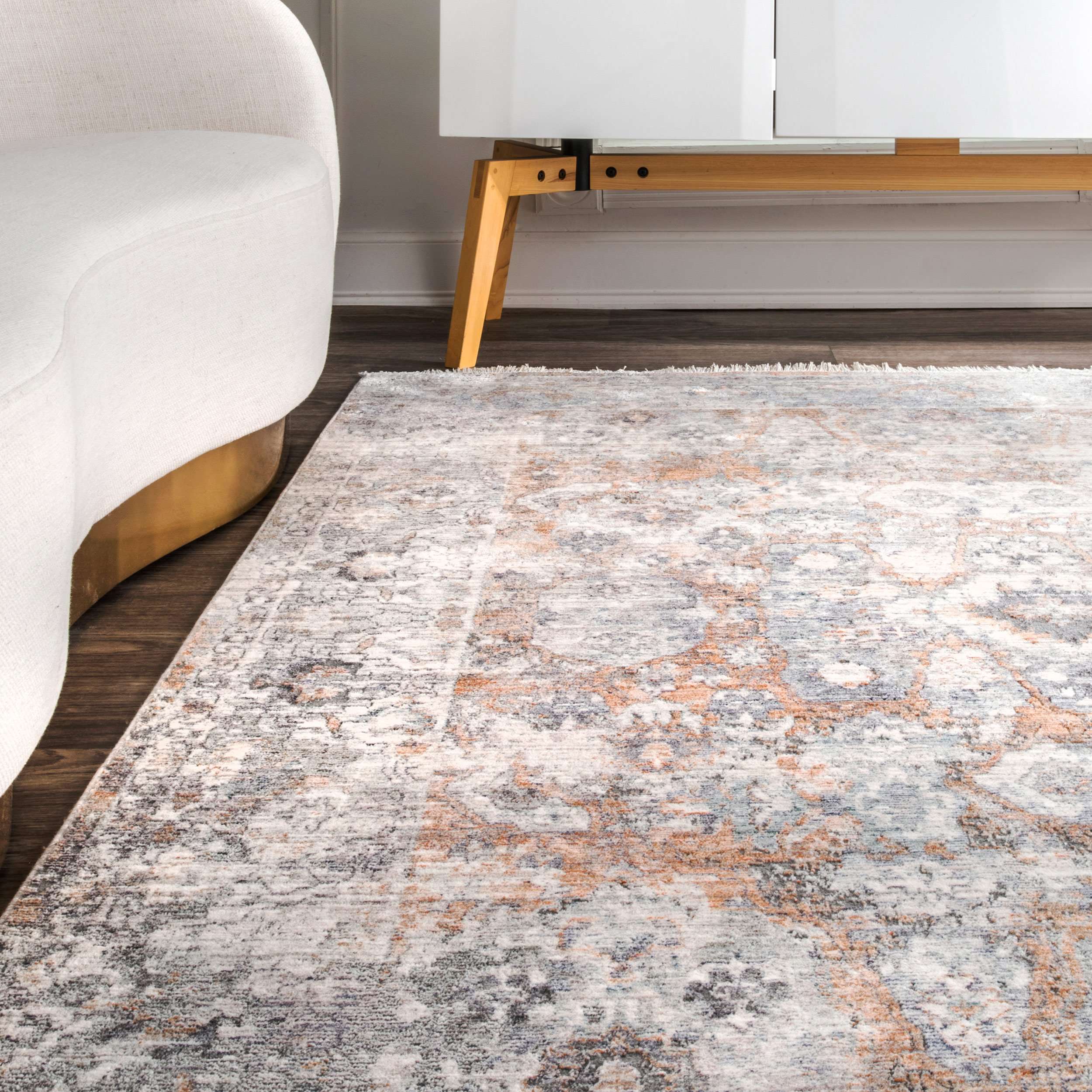 Vintage Julia Persian Fringe Area Rug - Image 5