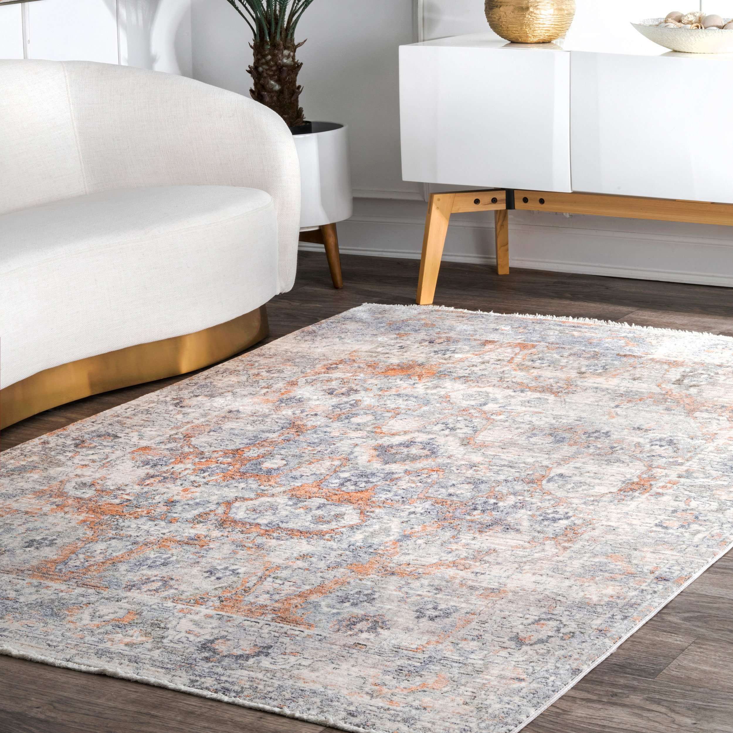 Vintage Julia Persian Fringe Area Rug - Image 2