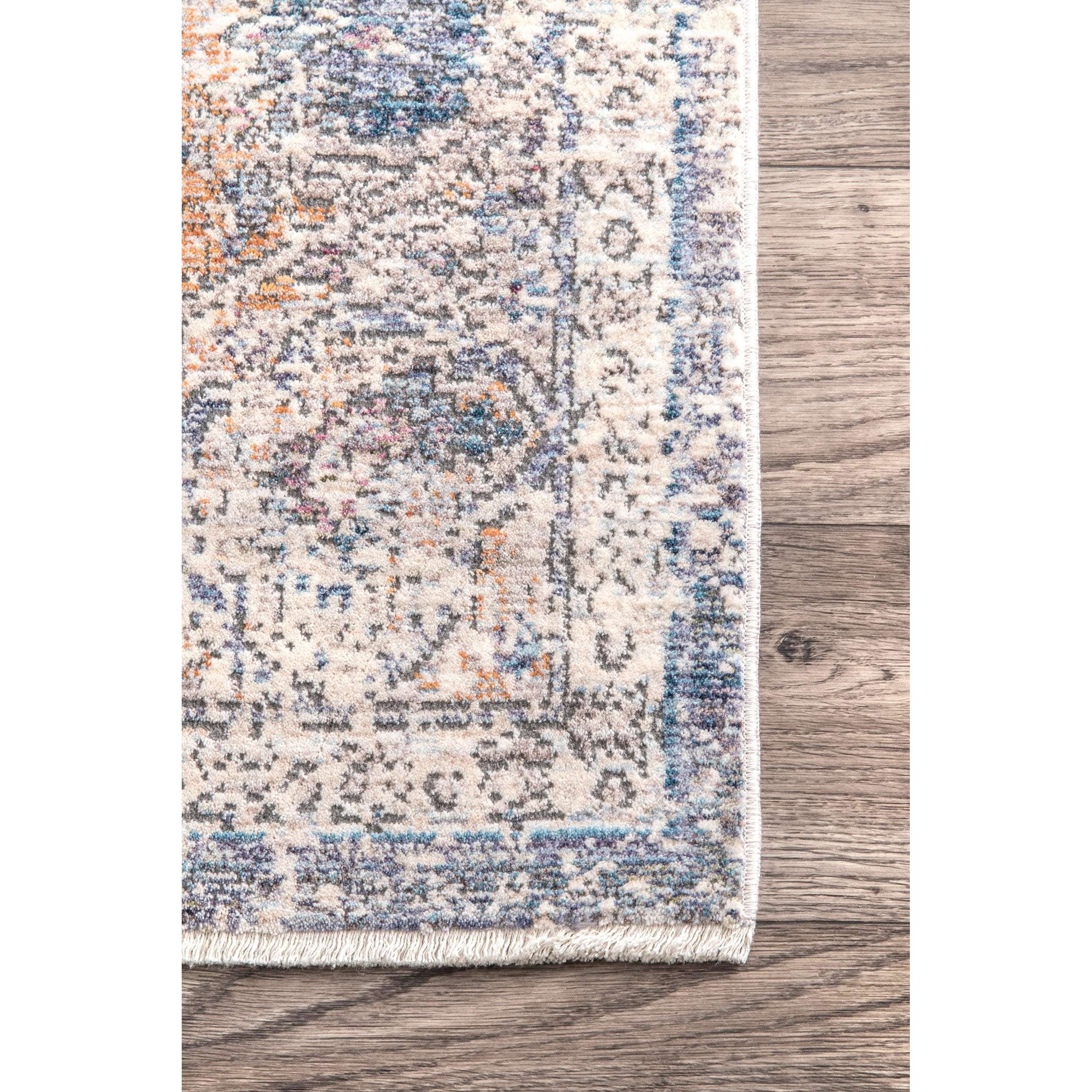 Vintage Toni Medallion Fringe Area Rug - Image 3
