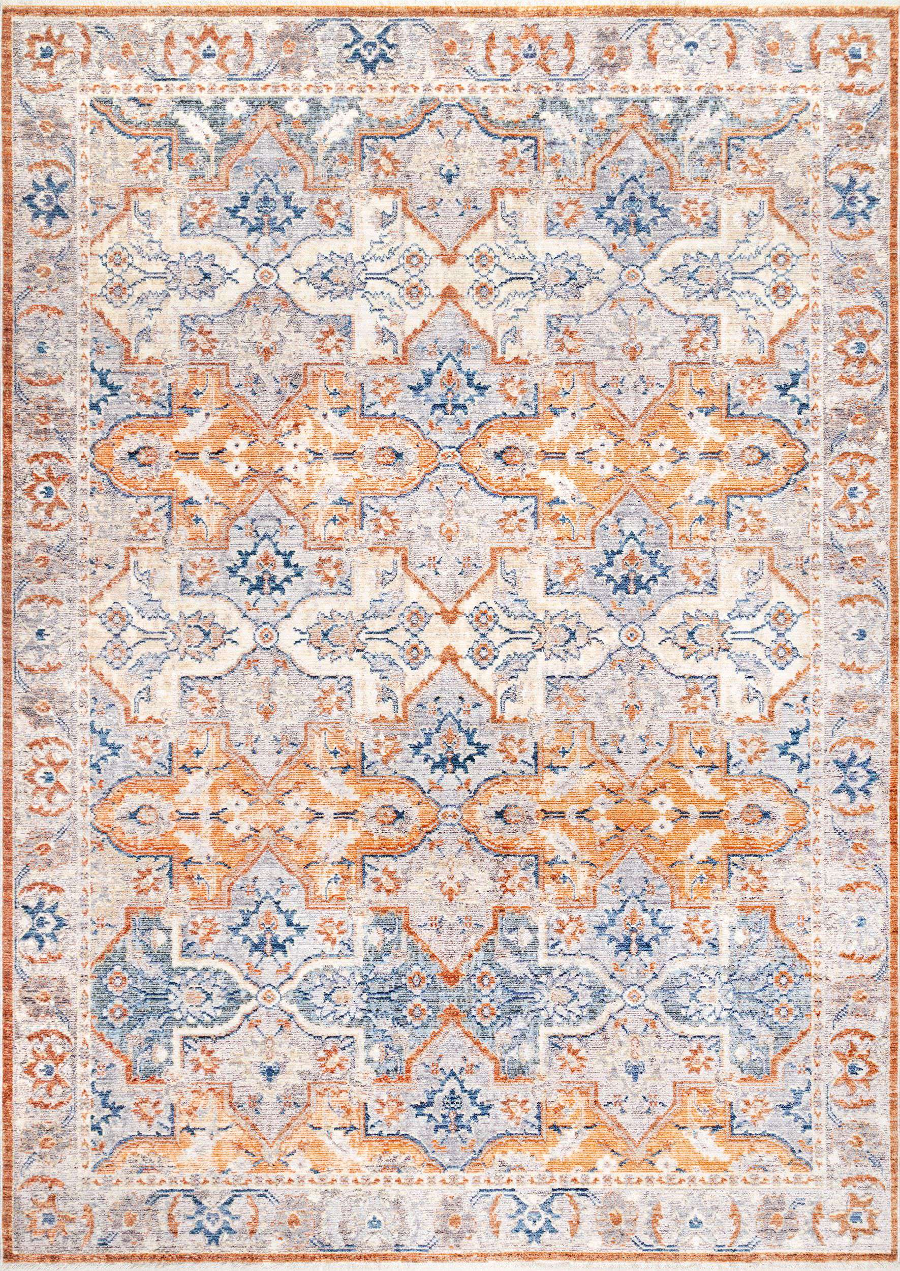 Vintage Elle Tribal Fringe Area Rug