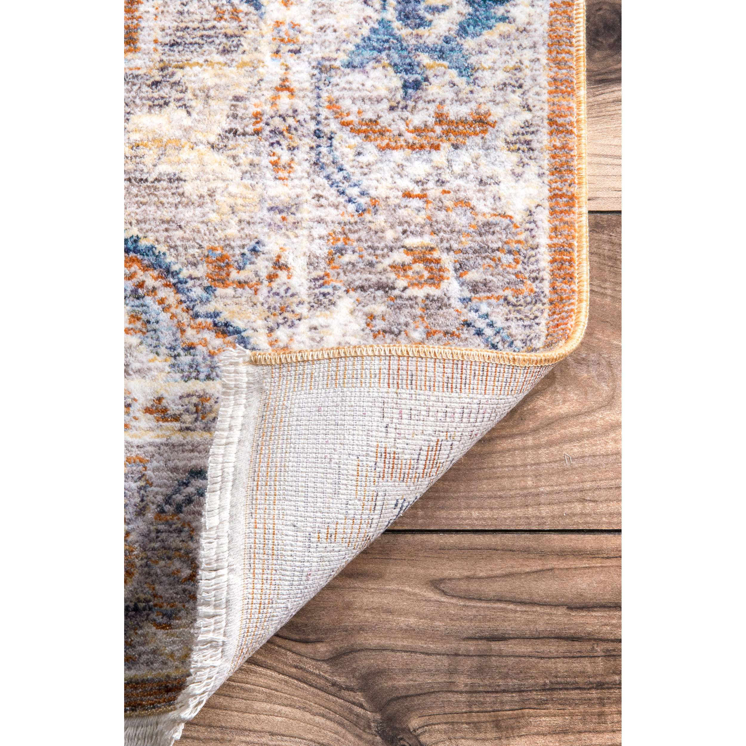 Vintage Elle Tribal Fringe Area Rug - Image 4