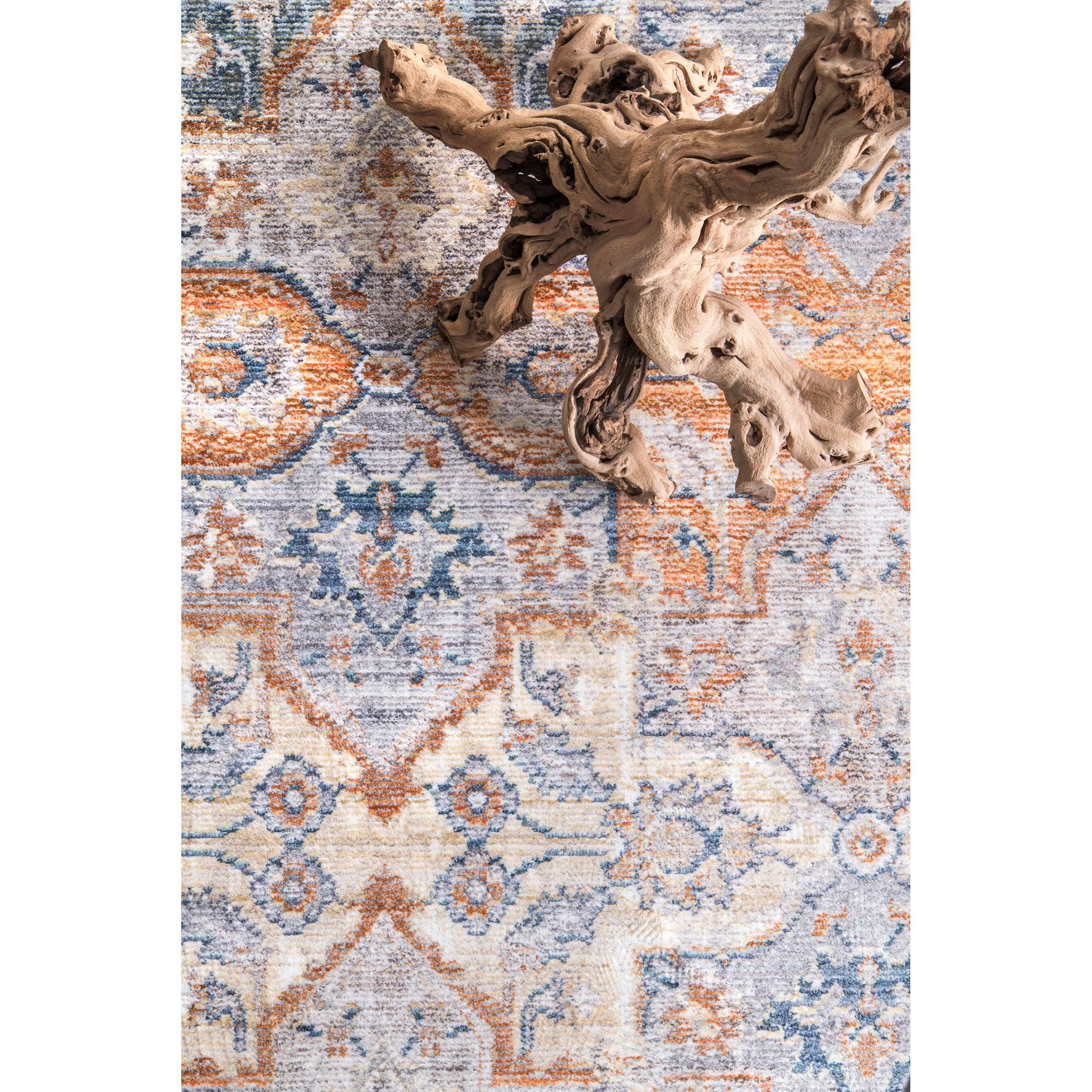 Vintage Elle Tribal Fringe Area Rug - Image 6
