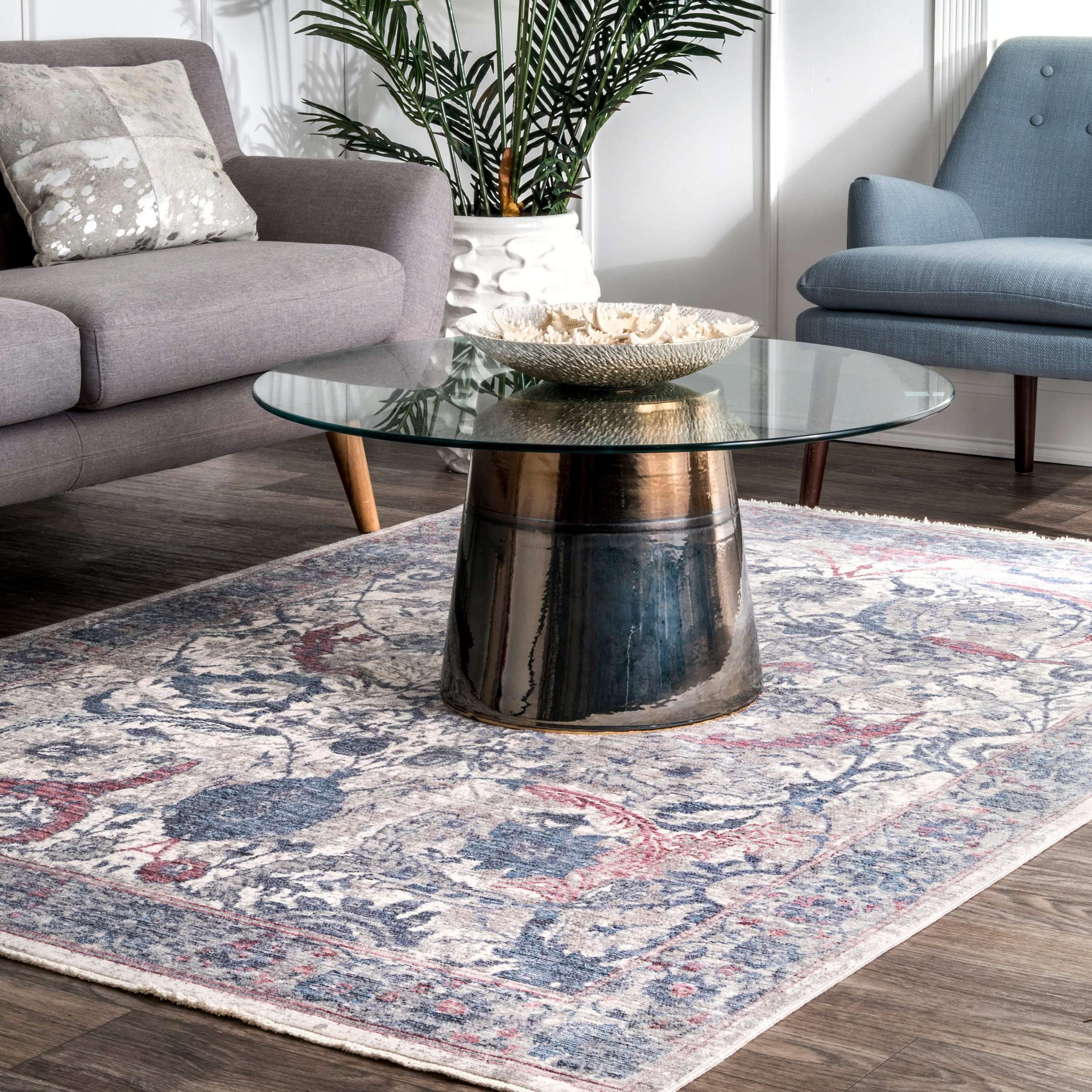 Vintage Sonia Persian Fringe Area Rug - Image 2