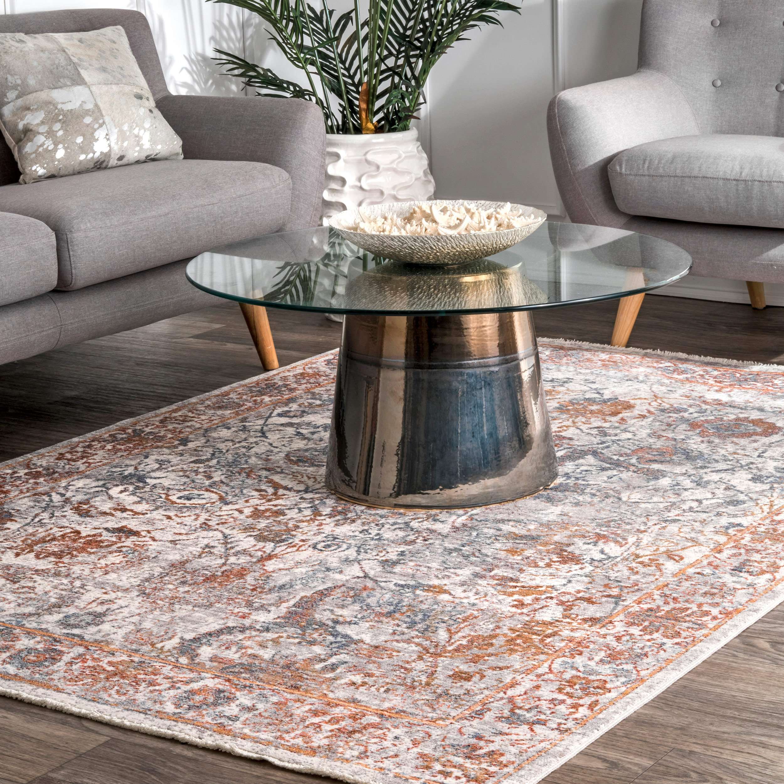 Vintage Sonia Persian Fringe Area Rug - Image 4