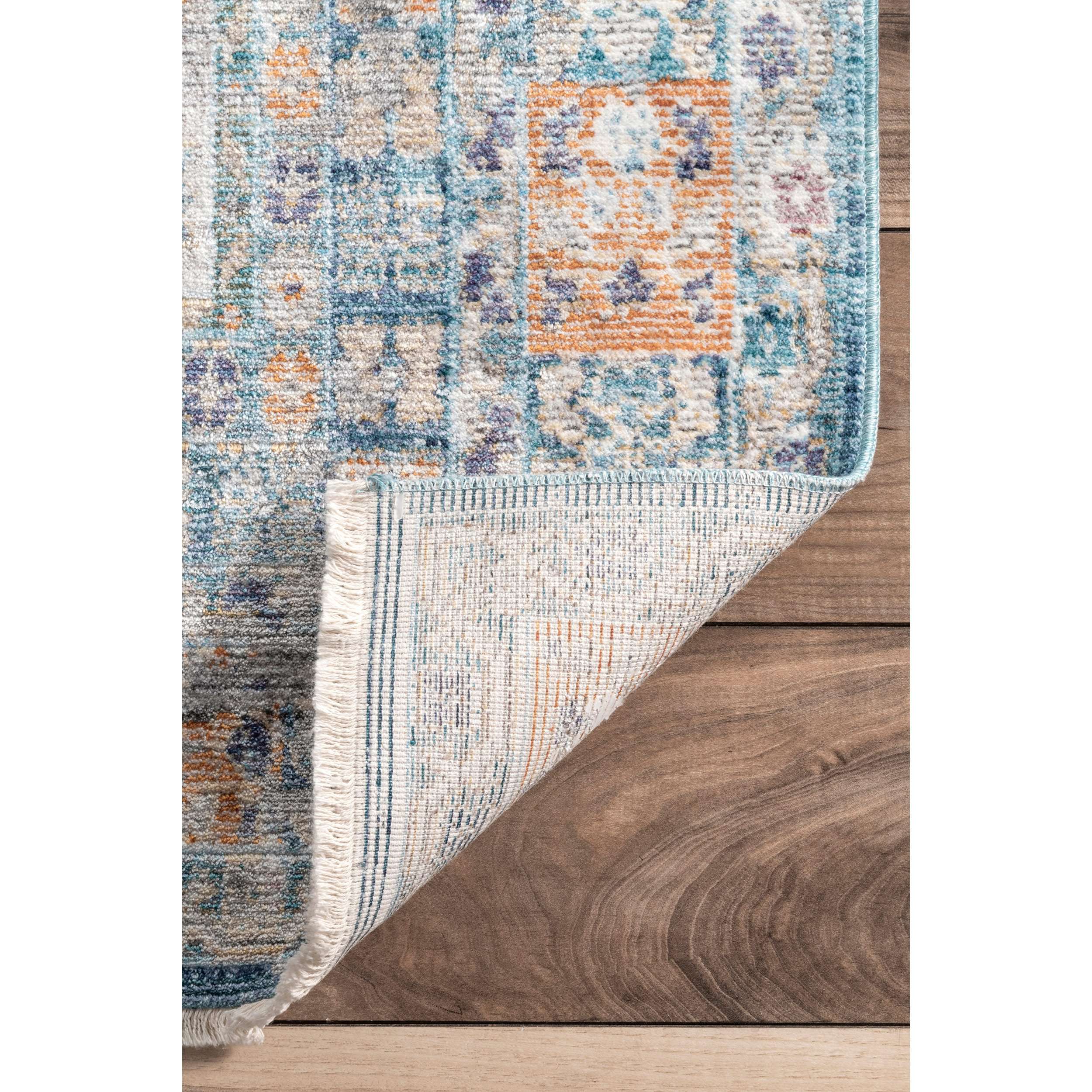 Vintage Sharron Medallion Fringe Area Rug - Image 4