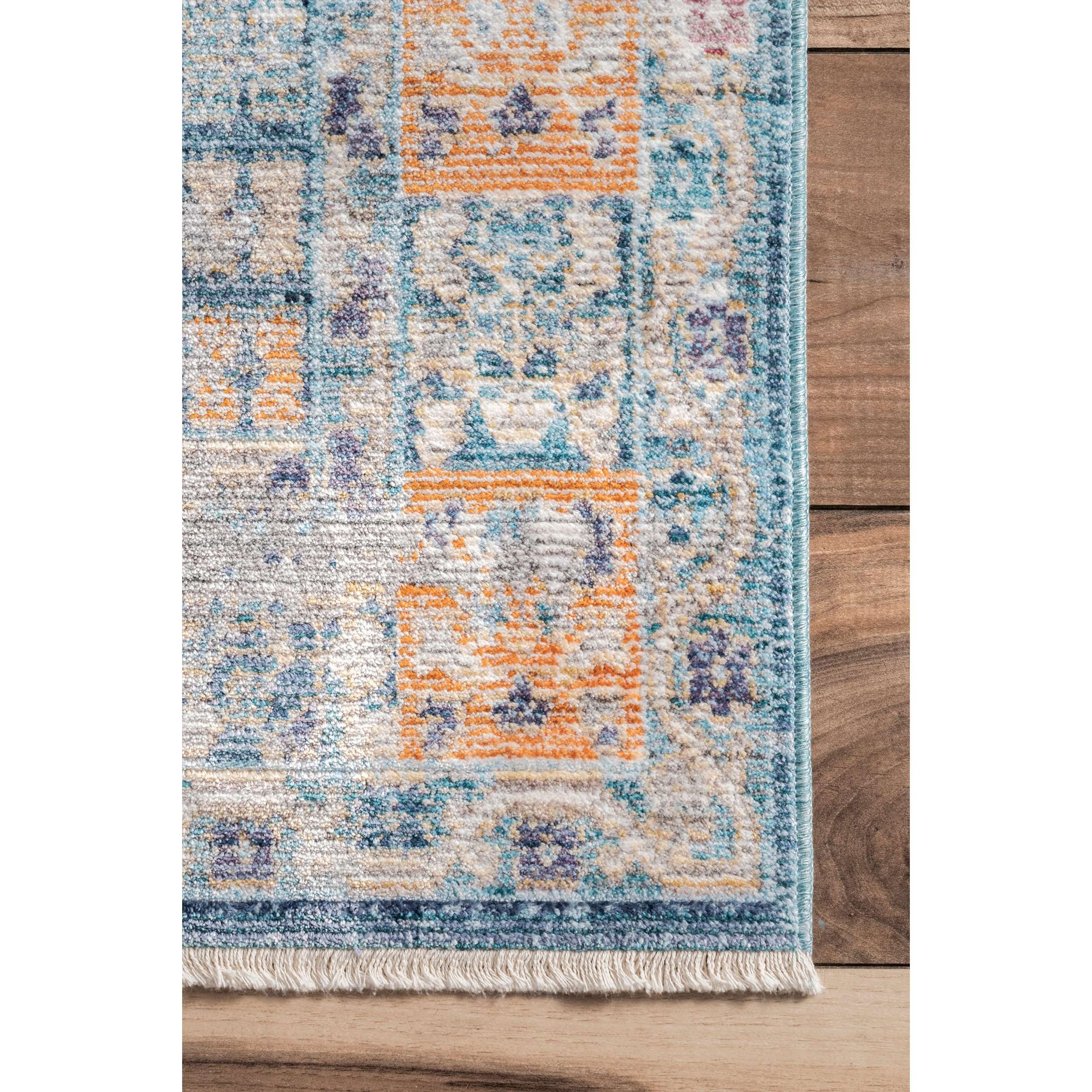 Vintage Sharron Medallion Fringe Area Rug - Image 3