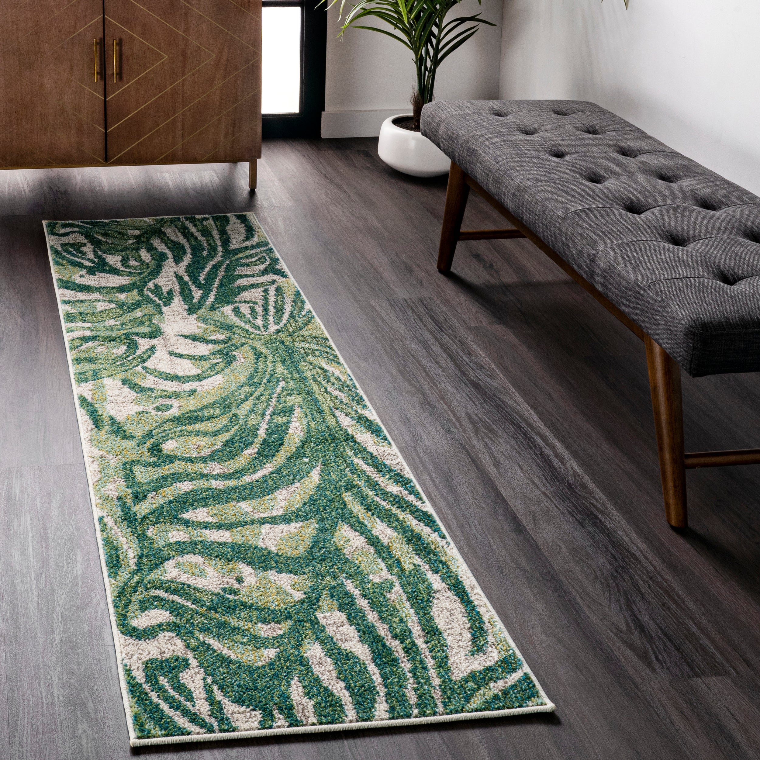 Cali Abstract Leaves Area Rug - Image 3